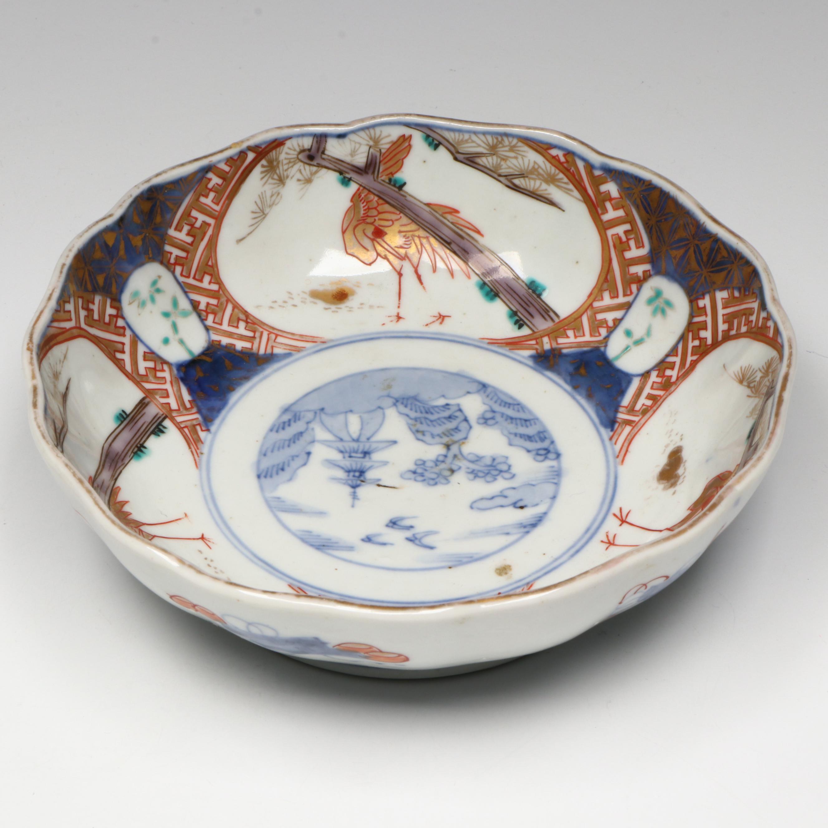 Antique Japanese Late Edo Period / Early Meiji Imari Porcelain Bowls