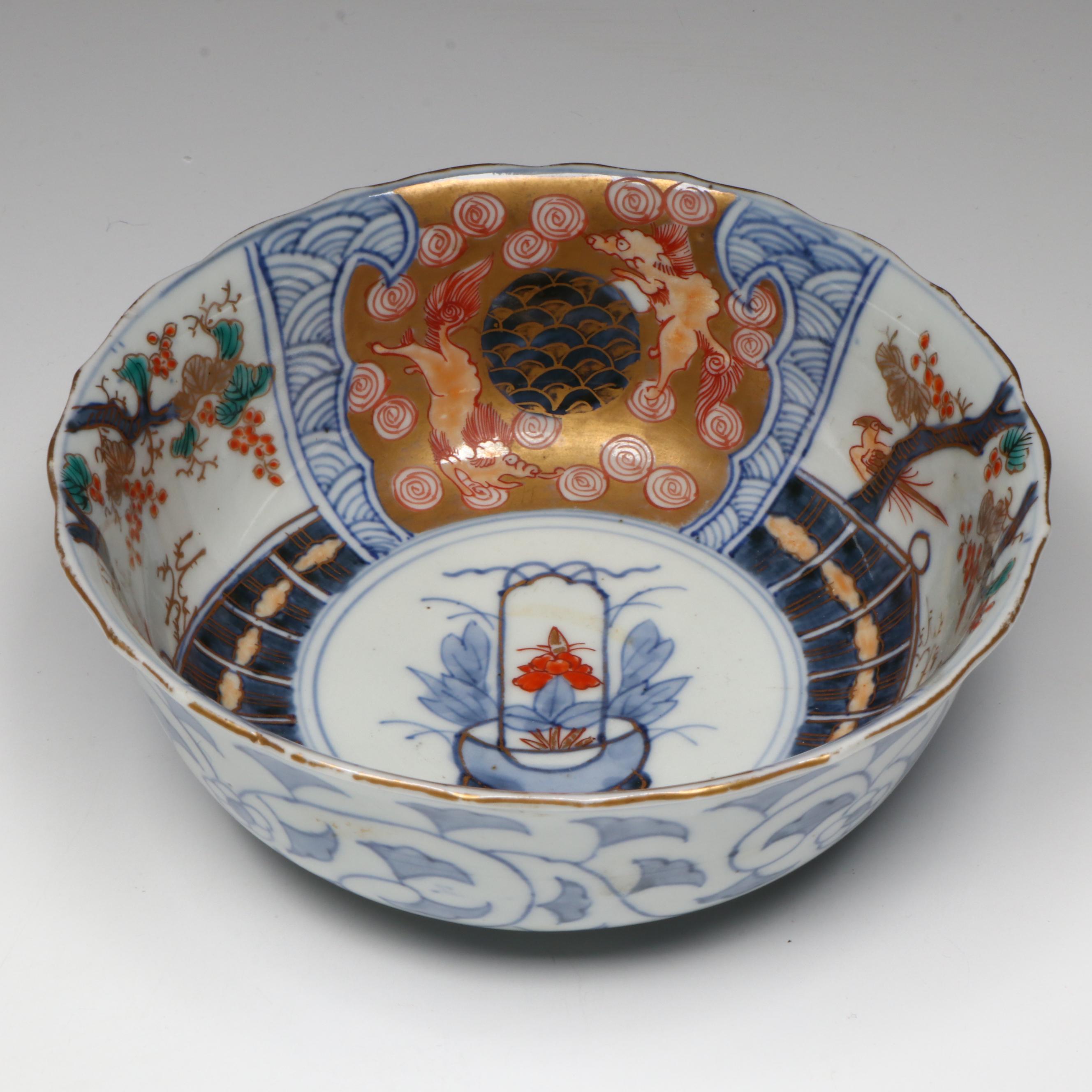 Antique Japanese Late Edo Period / Early Meiji Imari Porcelain Bowls