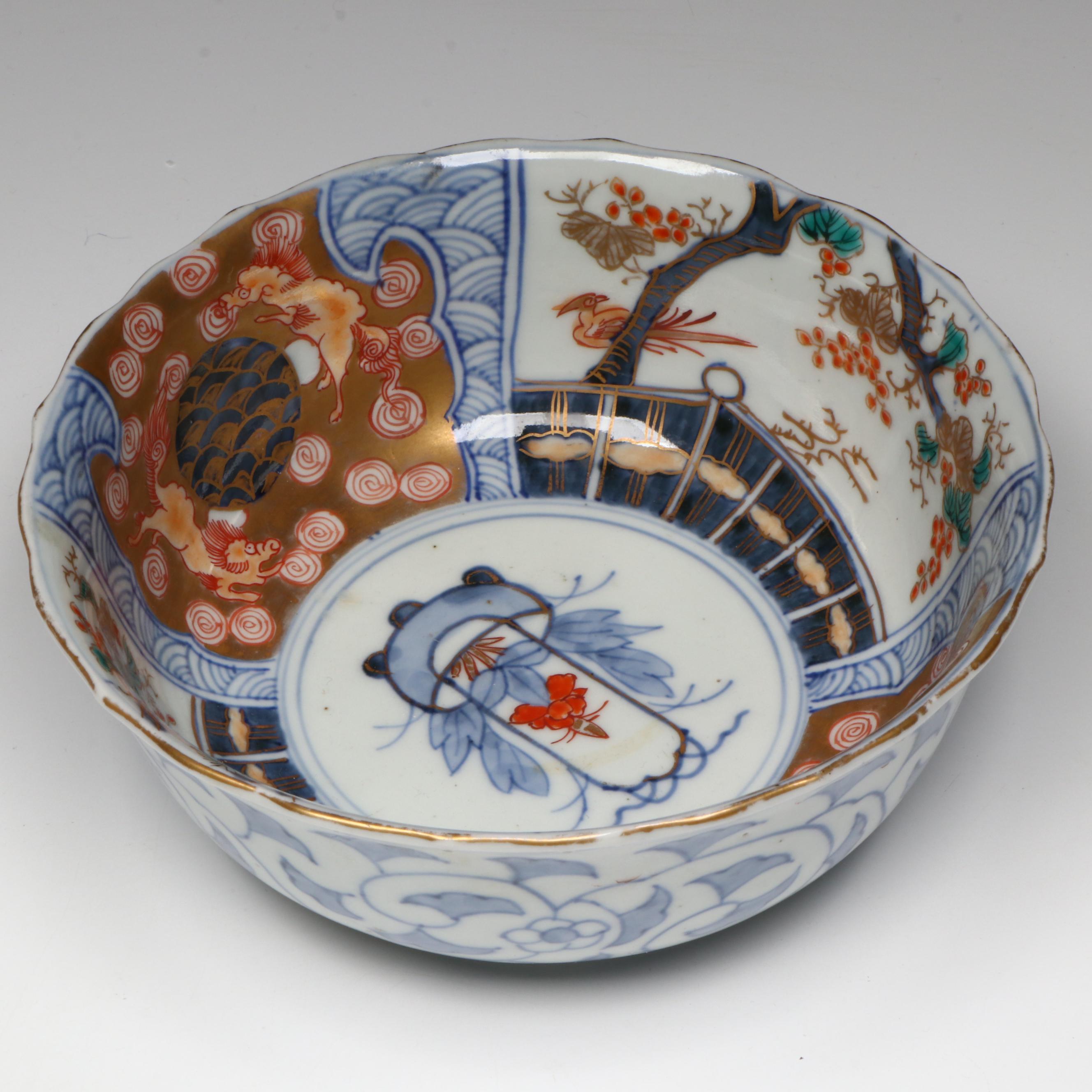 Antique Japanese Late Edo Period / Early Meiji Imari Porcelain Bowls