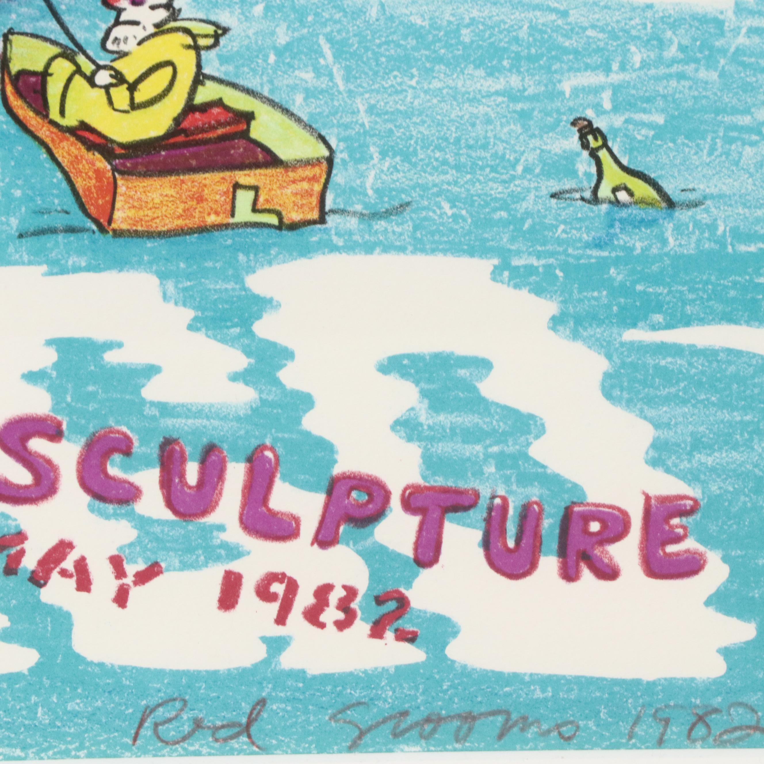 Red Grooms Color Lithograph "Mayor Byrne's Mile of Sculpture," 1982