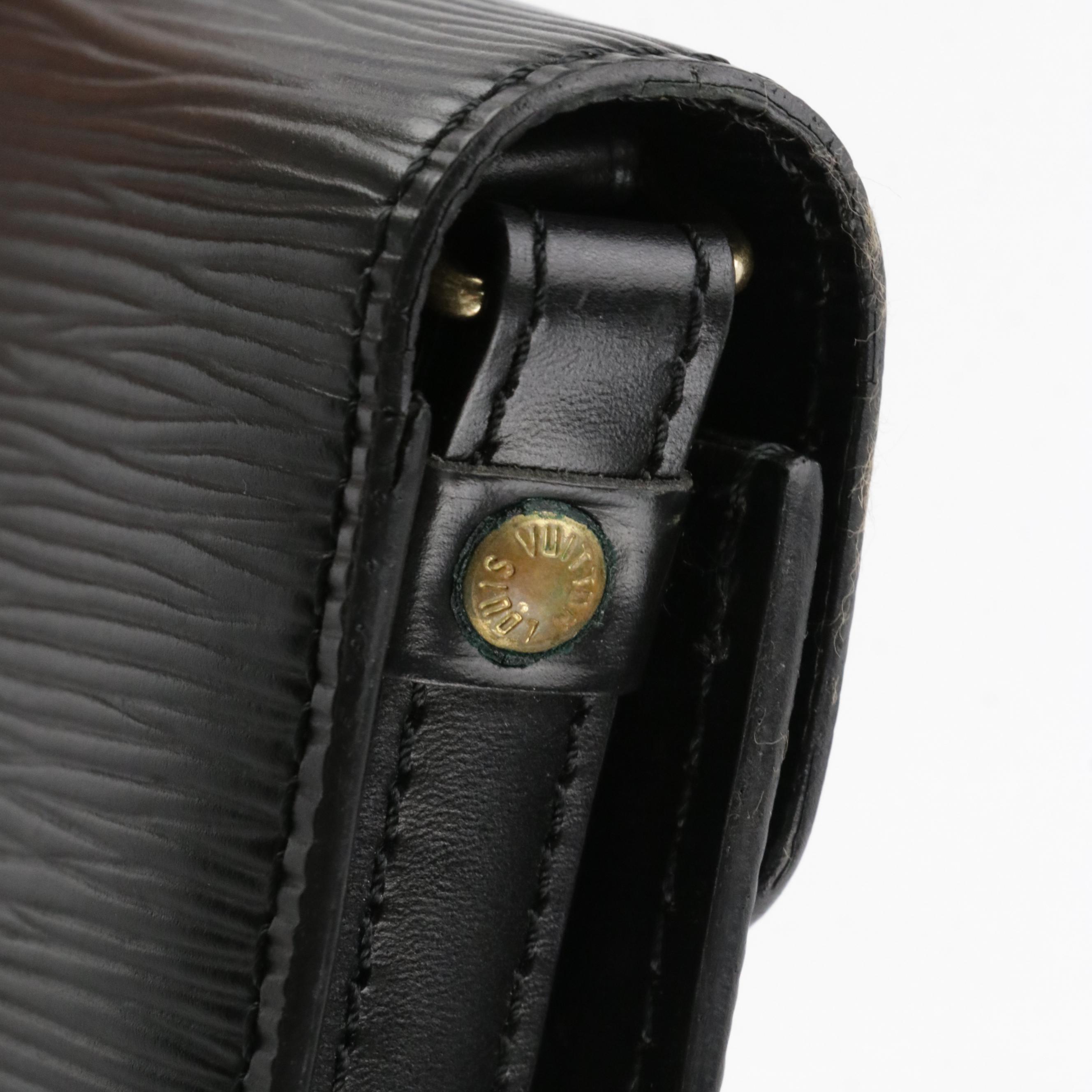 Louis Vuitton Sellier Dragonne Wristlet Clutch in Black Epi Leather