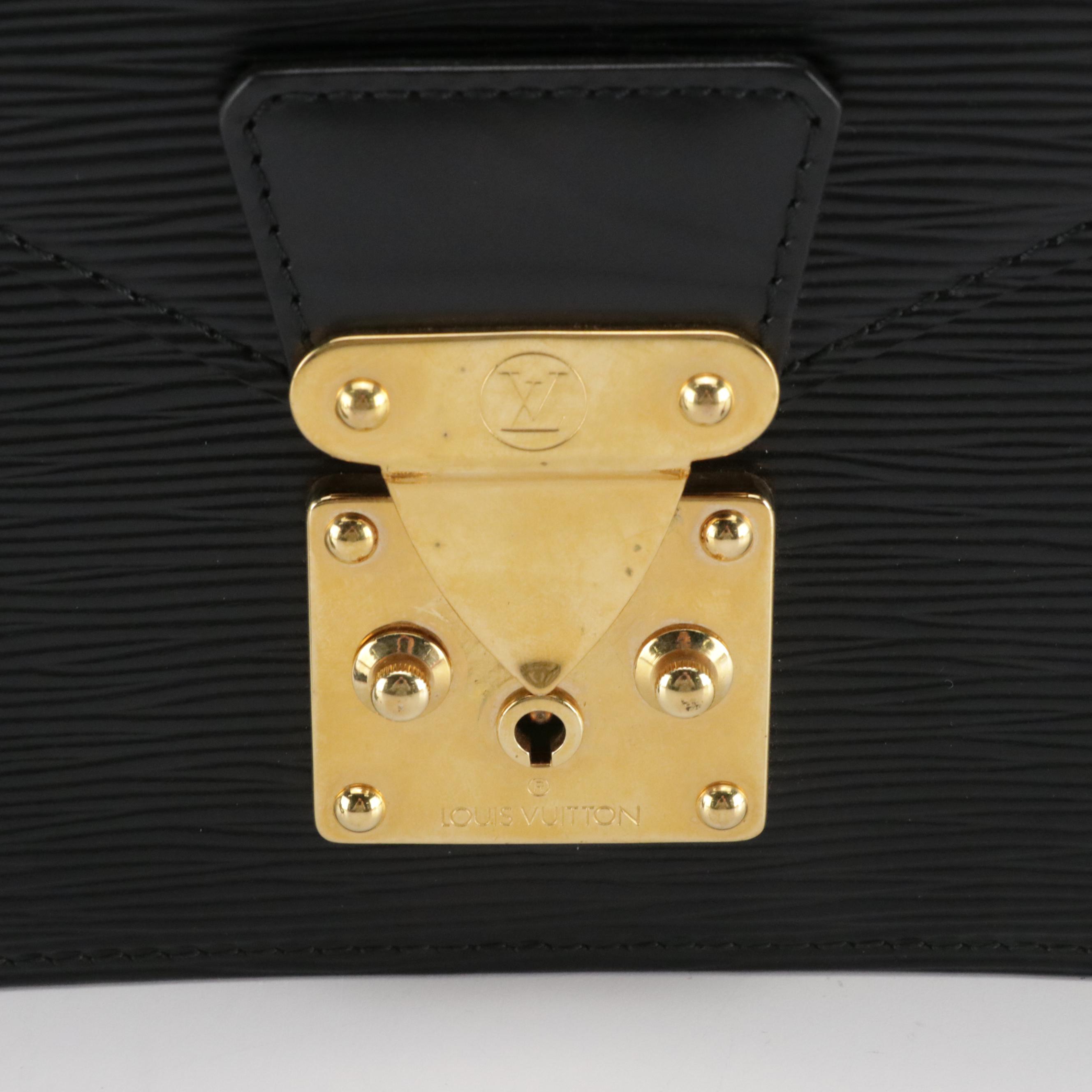 Louis Vuitton Sellier Dragonne Wristlet Clutch in Black Epi Leather