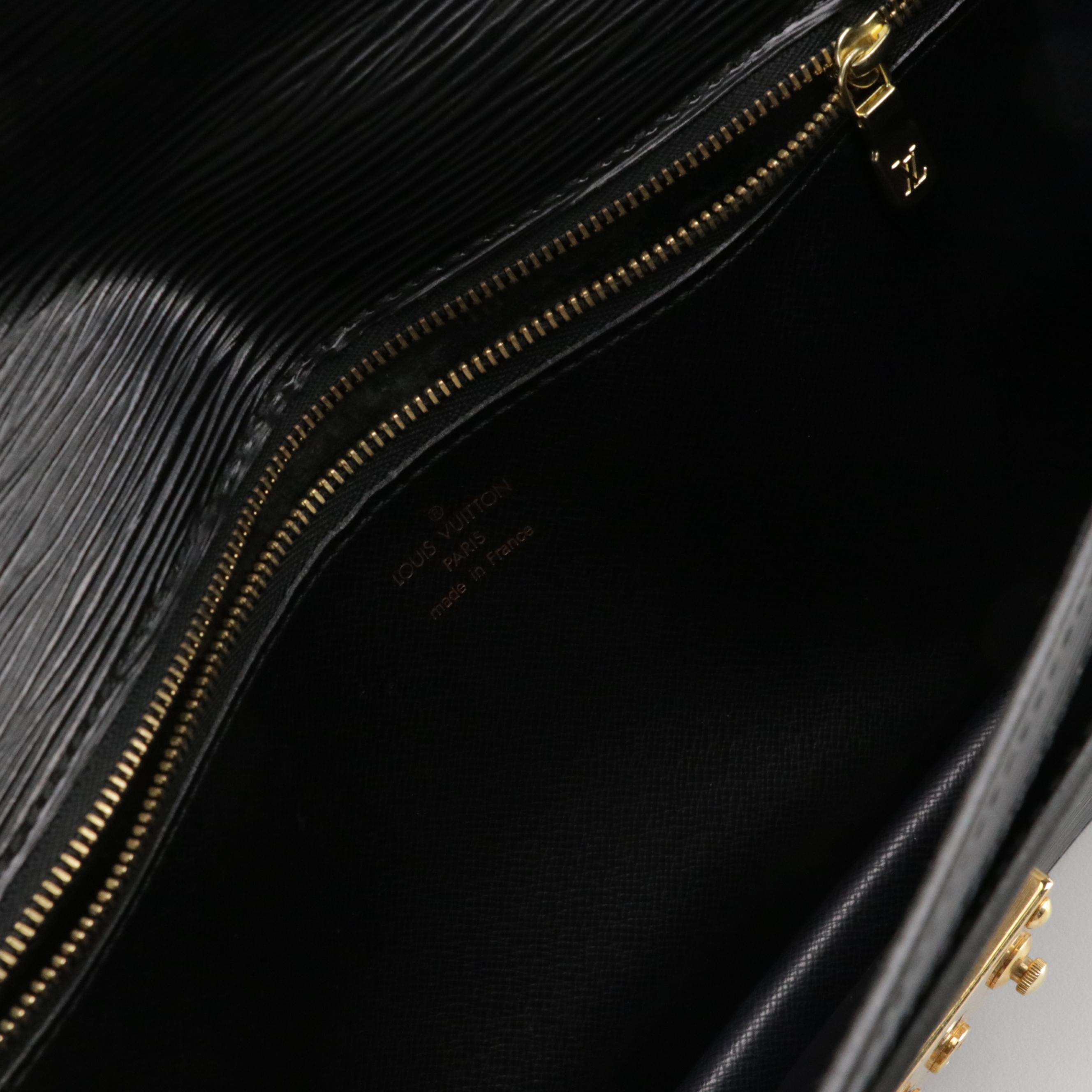 Louis Vuitton Sellier Dragonne Wristlet Clutch in Black Epi Leather