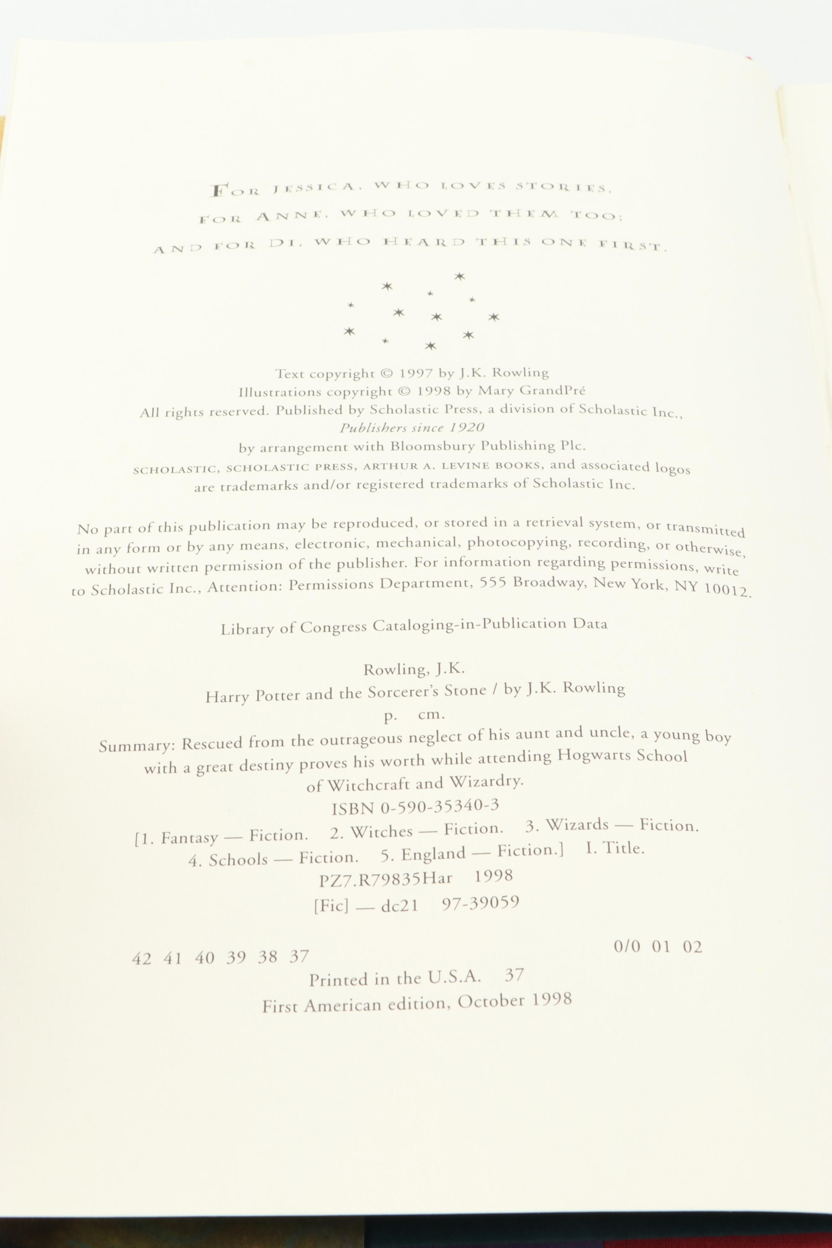 First American Edition "Harry Potter" Complete Series, Playing Cards and Figure