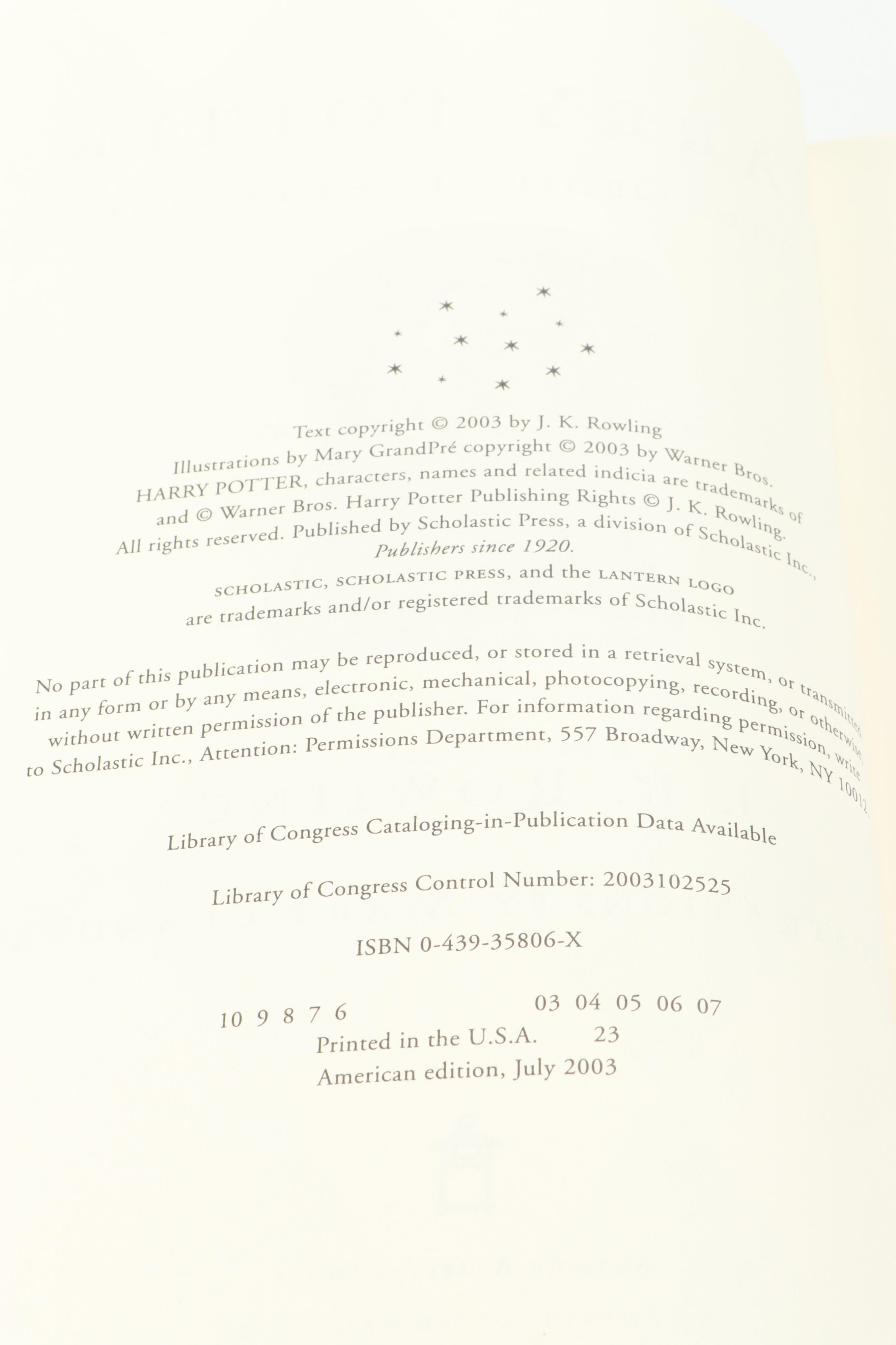 First American Edition "Harry Potter" Complete Series, Playing Cards and Figure