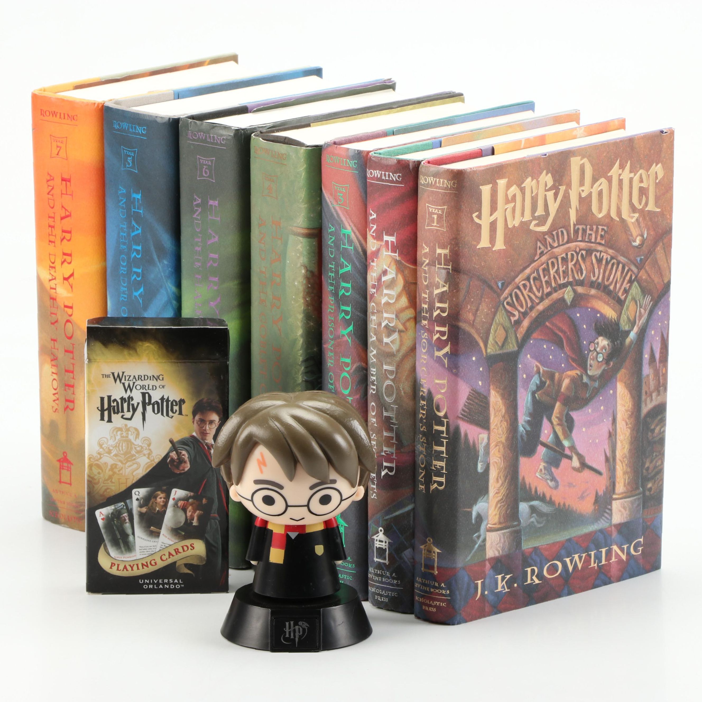 First American Edition "Harry Potter" Complete Series, Playing Cards and Figure