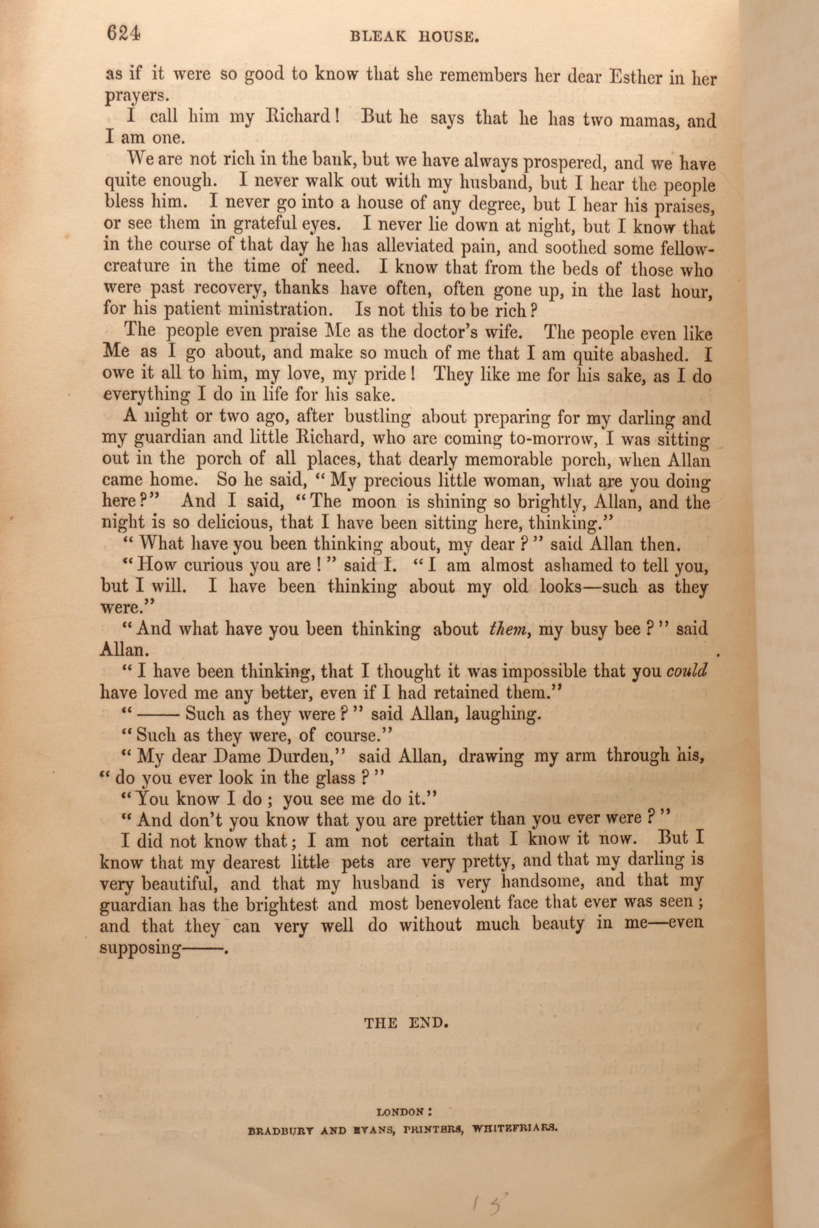 First Edition "Bleak House" by Charles Dickens, 1853