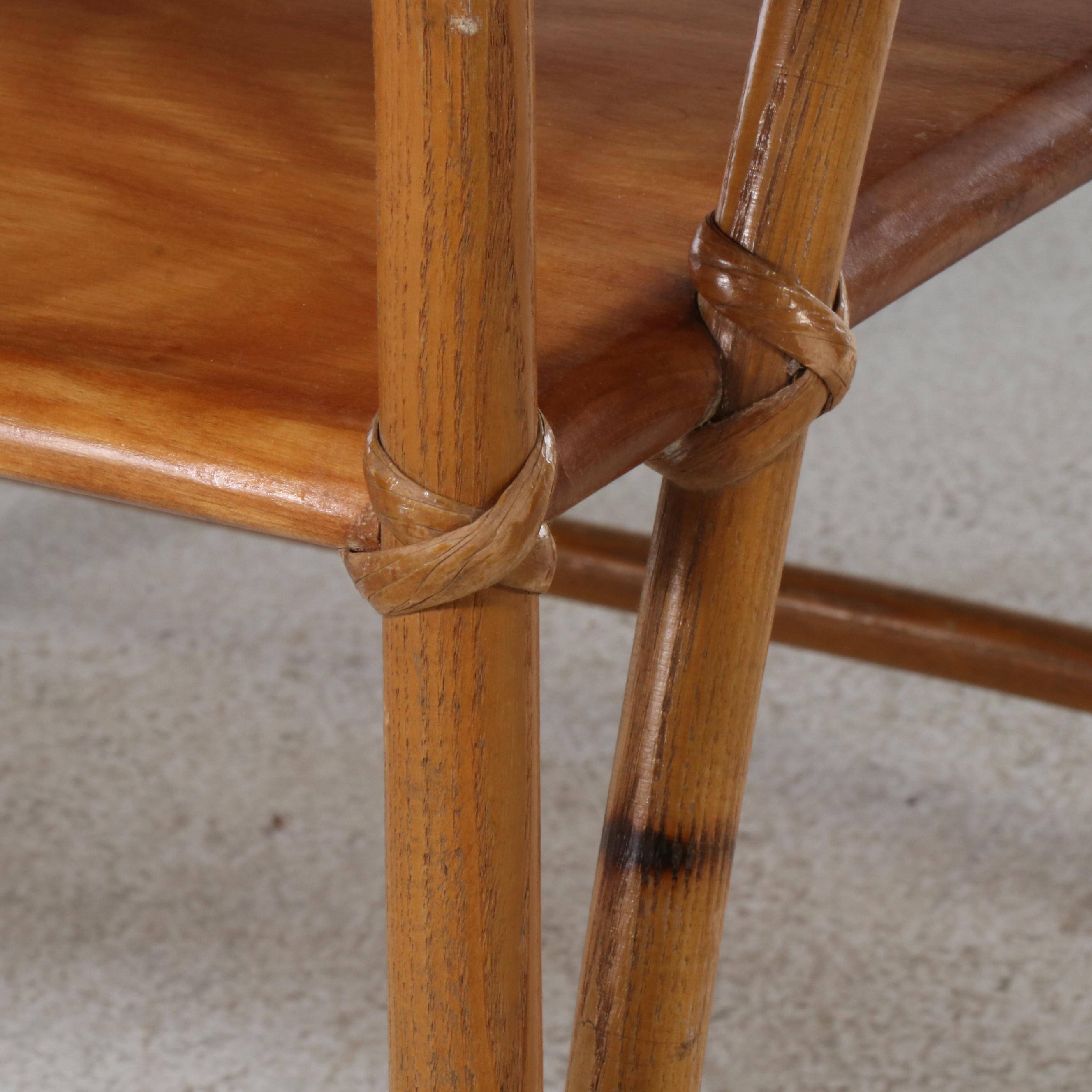 Heywood-Wakefield "Ashcraft" Two-Tiered Corner Table and End Table, Mid-20th C.