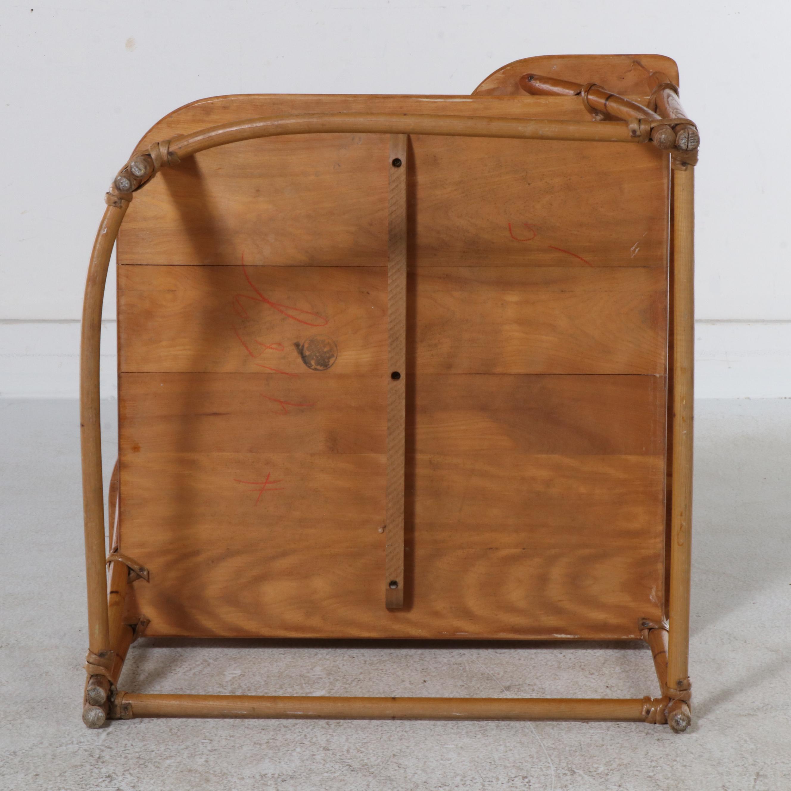 Heywood-Wakefield "Ashcraft" Two-Tiered Corner Table and End Table, Mid-20th C.