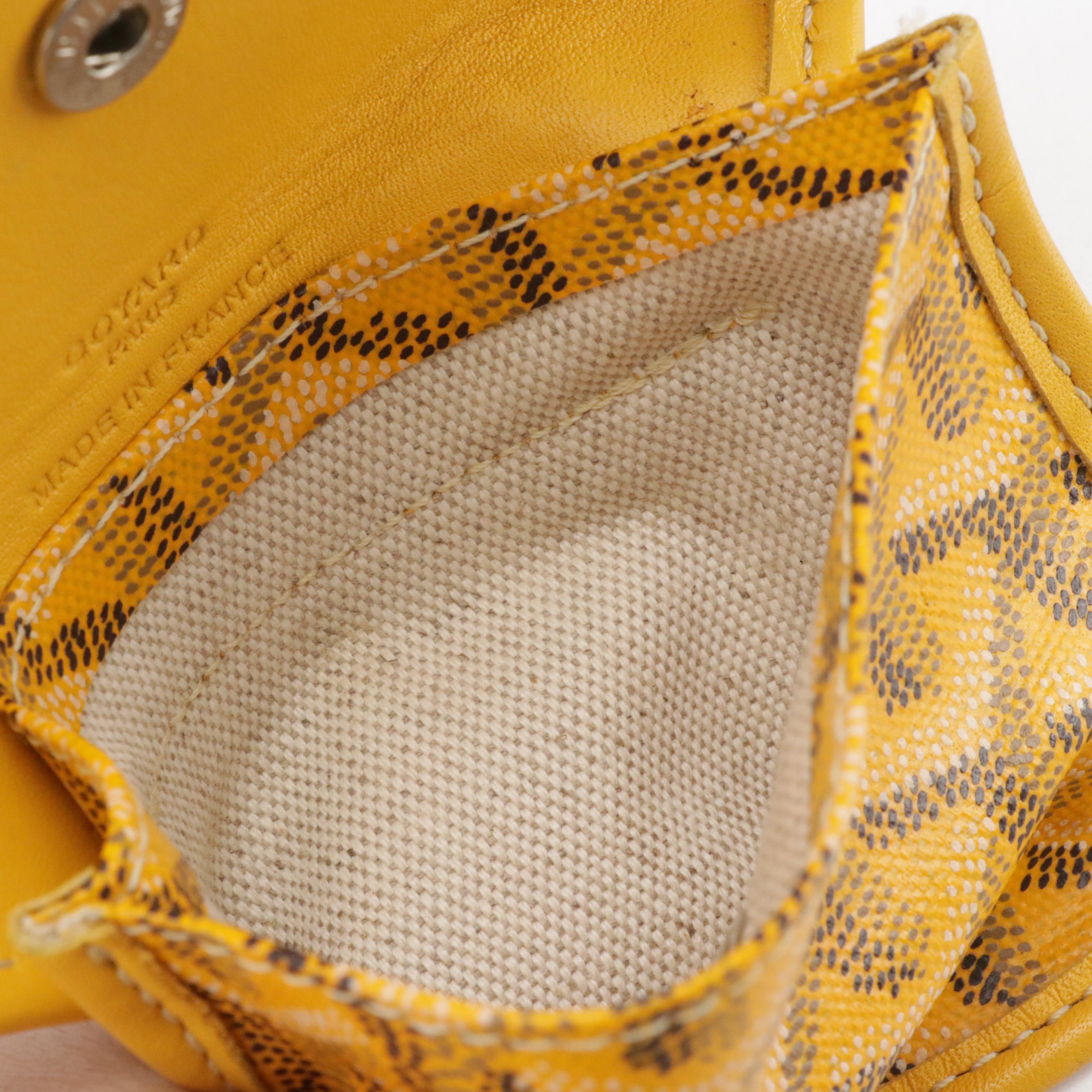Goyard Saint Louis Junior Tote in Yellow Goyardine Canvas and Calfskin Leather