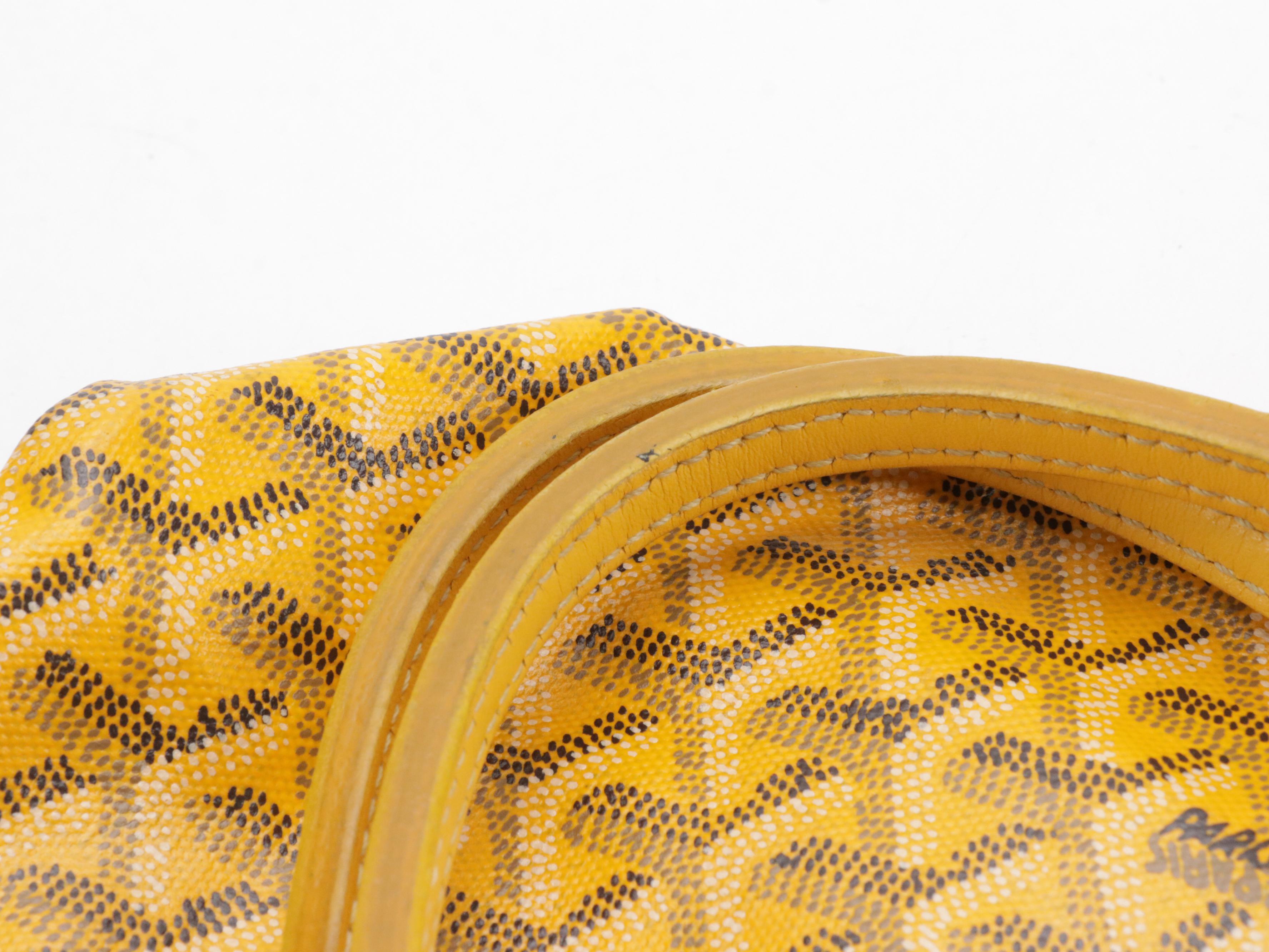 Goyard Saint Louis Junior Tote in Yellow Goyardine Canvas and Calfskin Leather