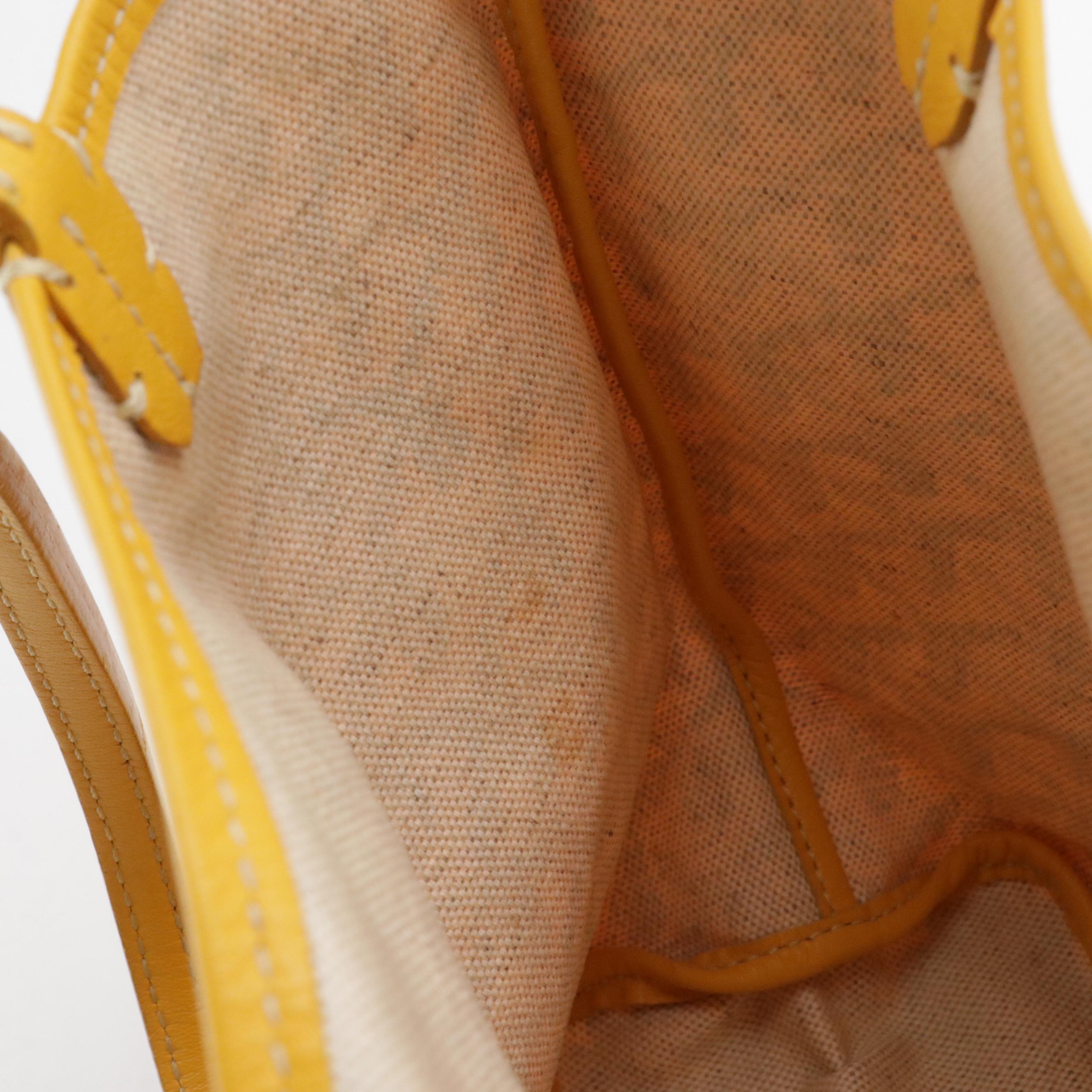 Goyard Saint Louis Junior Tote in Yellow Goyardine Canvas and Calfskin Leather