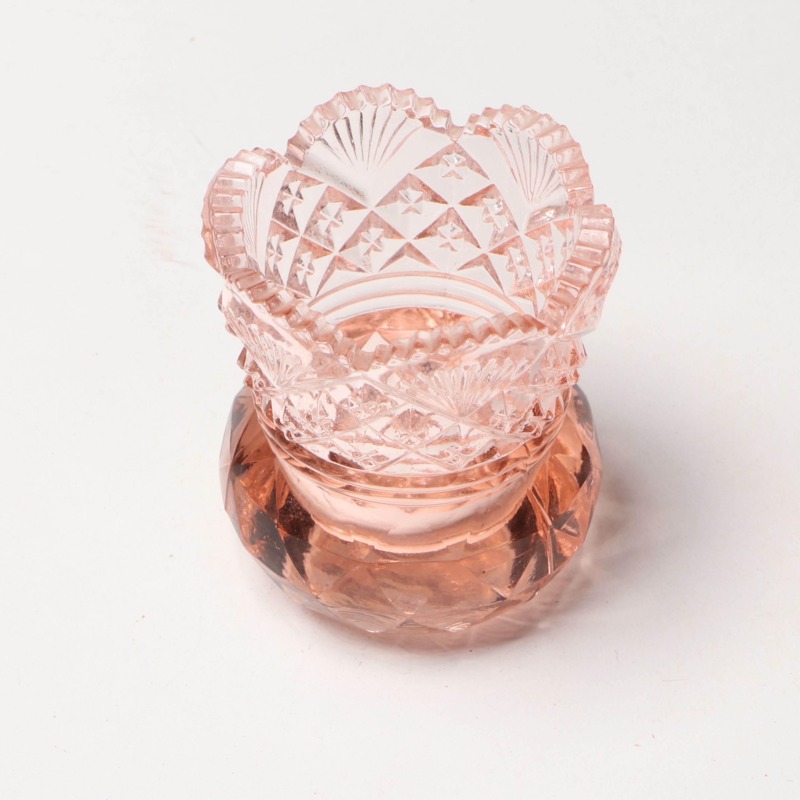 Standard "Norwood Pink" Punch Bowl and Other Depression Glass Serveware, 1930s