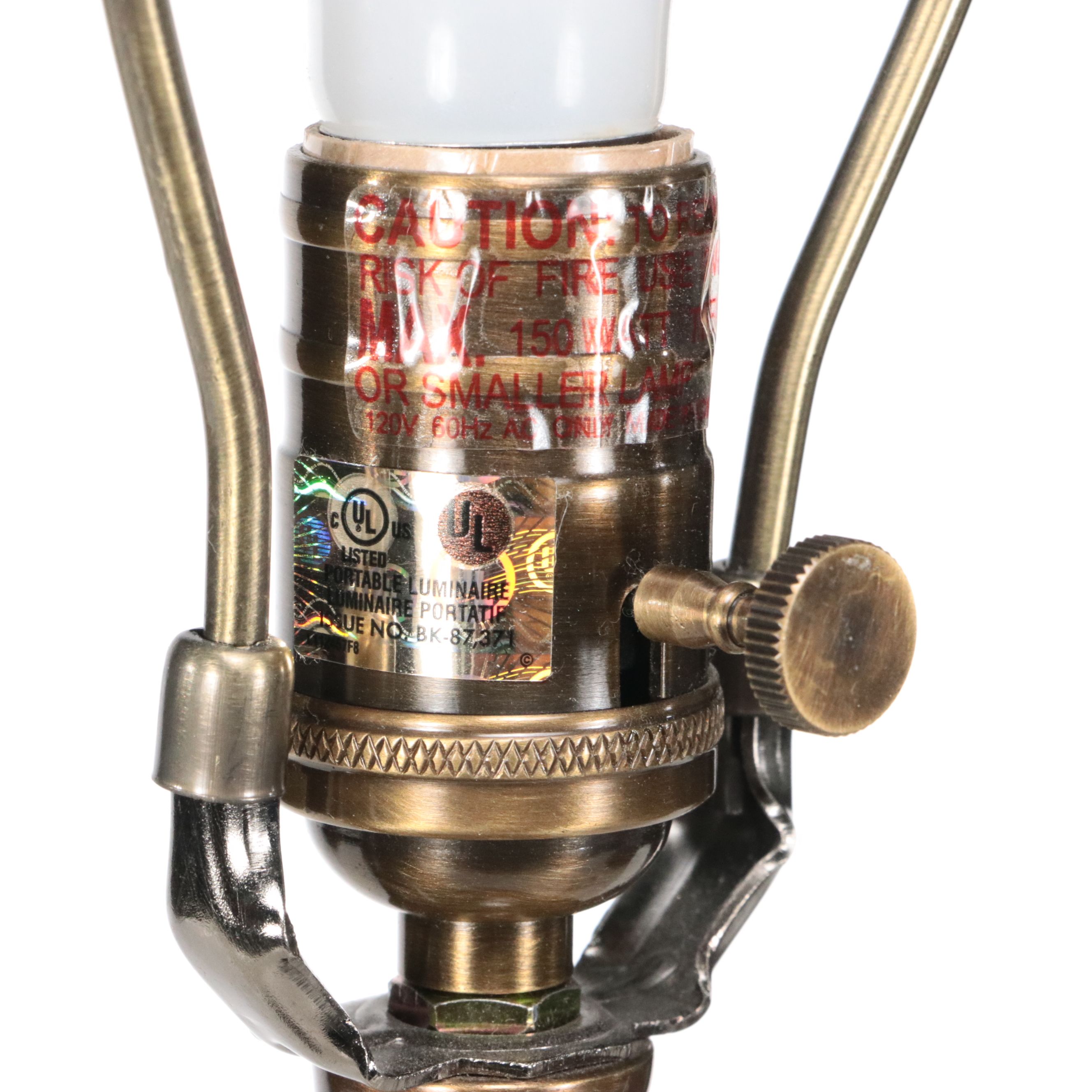 Triple Gourd Gloss Black Ceramic Lamps with Pleated Silk Shades, 2001