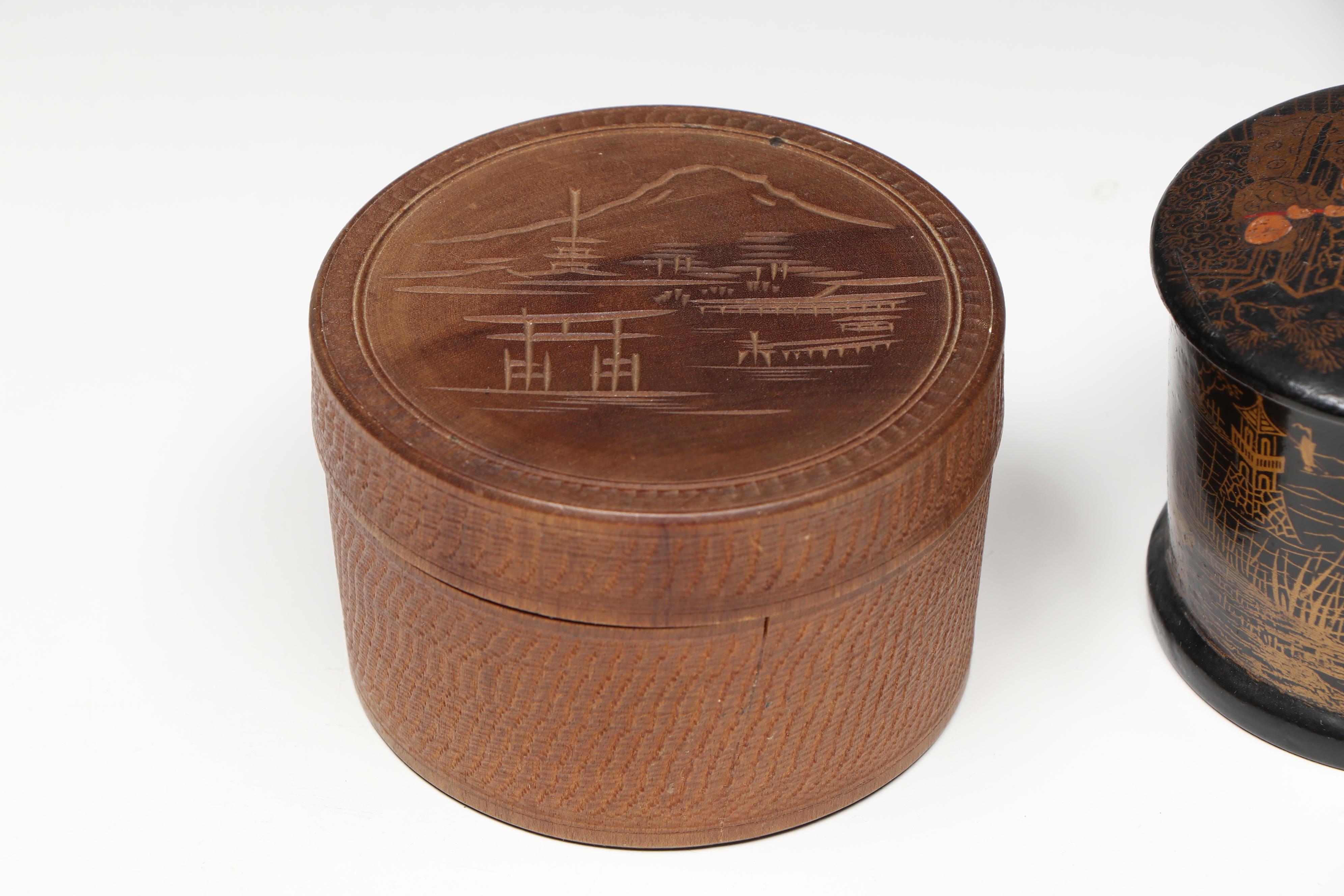 Chinese Celluloid Snuff Box, Chinese Bone Cricket Cage, and More Décor