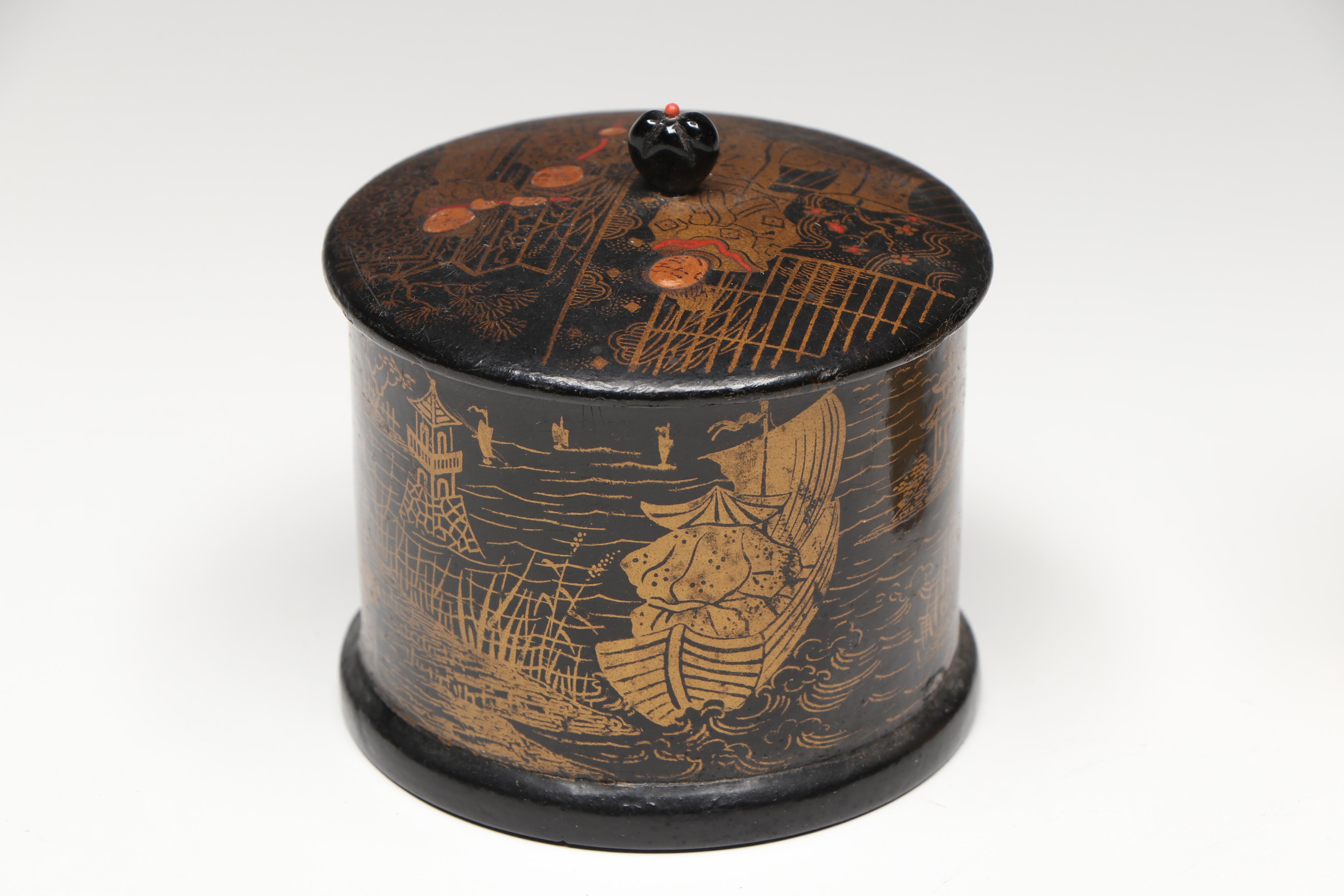Chinese Celluloid Snuff Box, Chinese Bone Cricket Cage, and More Décor