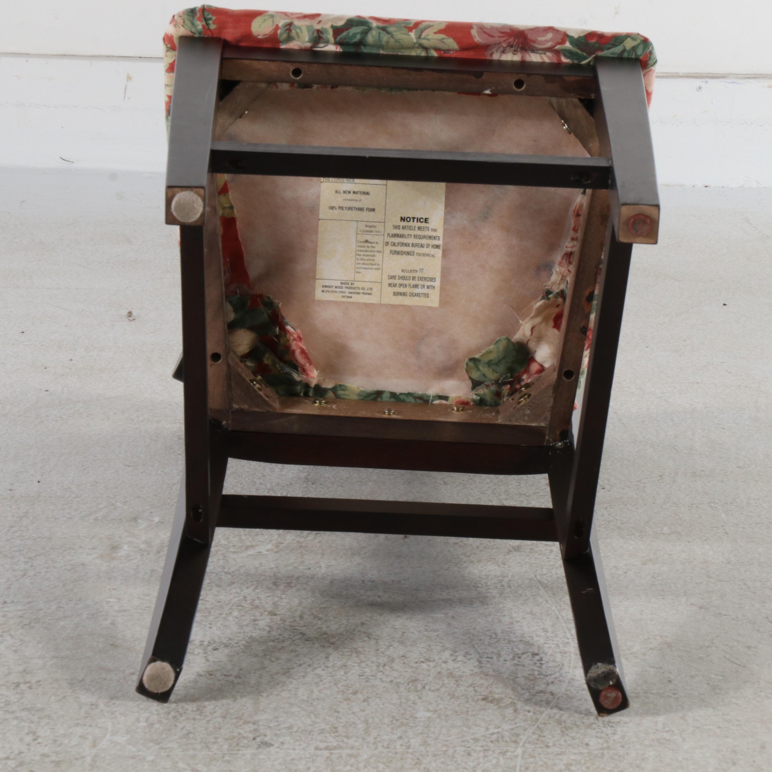 Set of Three Wooden Shaker Style Slat Back Stools