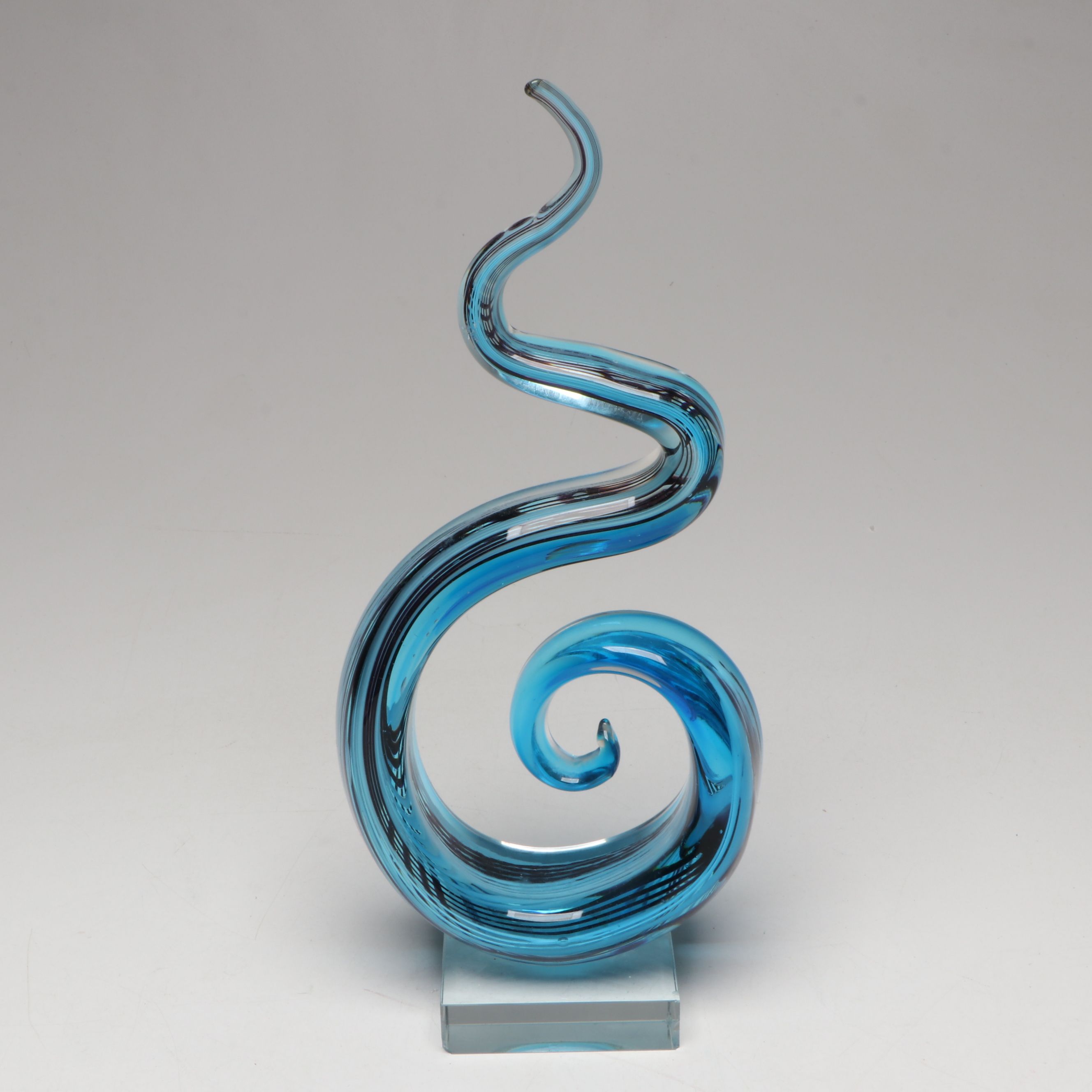 Murano Style Art Glass Swirled Sculptures