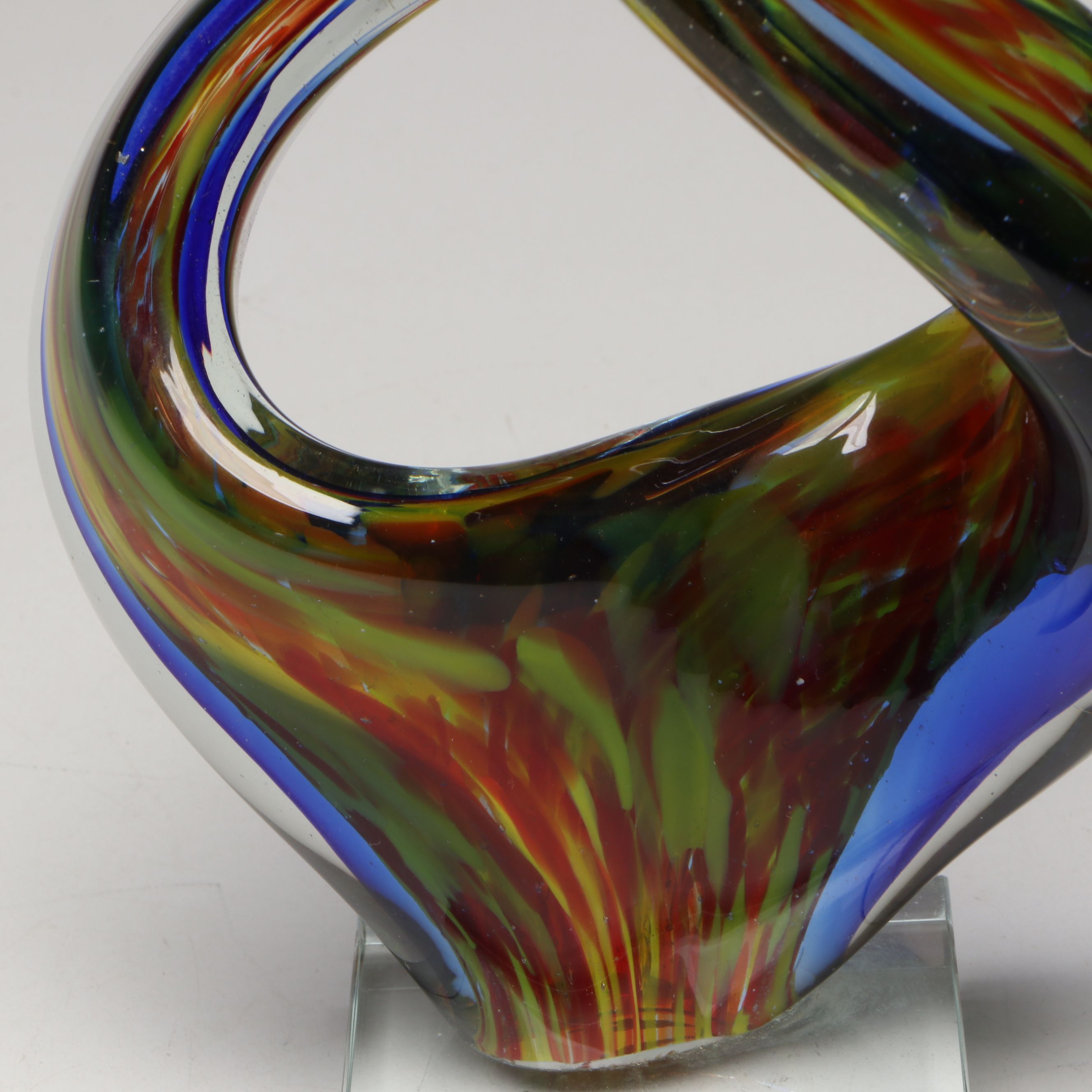 Murano Style Art Glass Swirled Sculptures