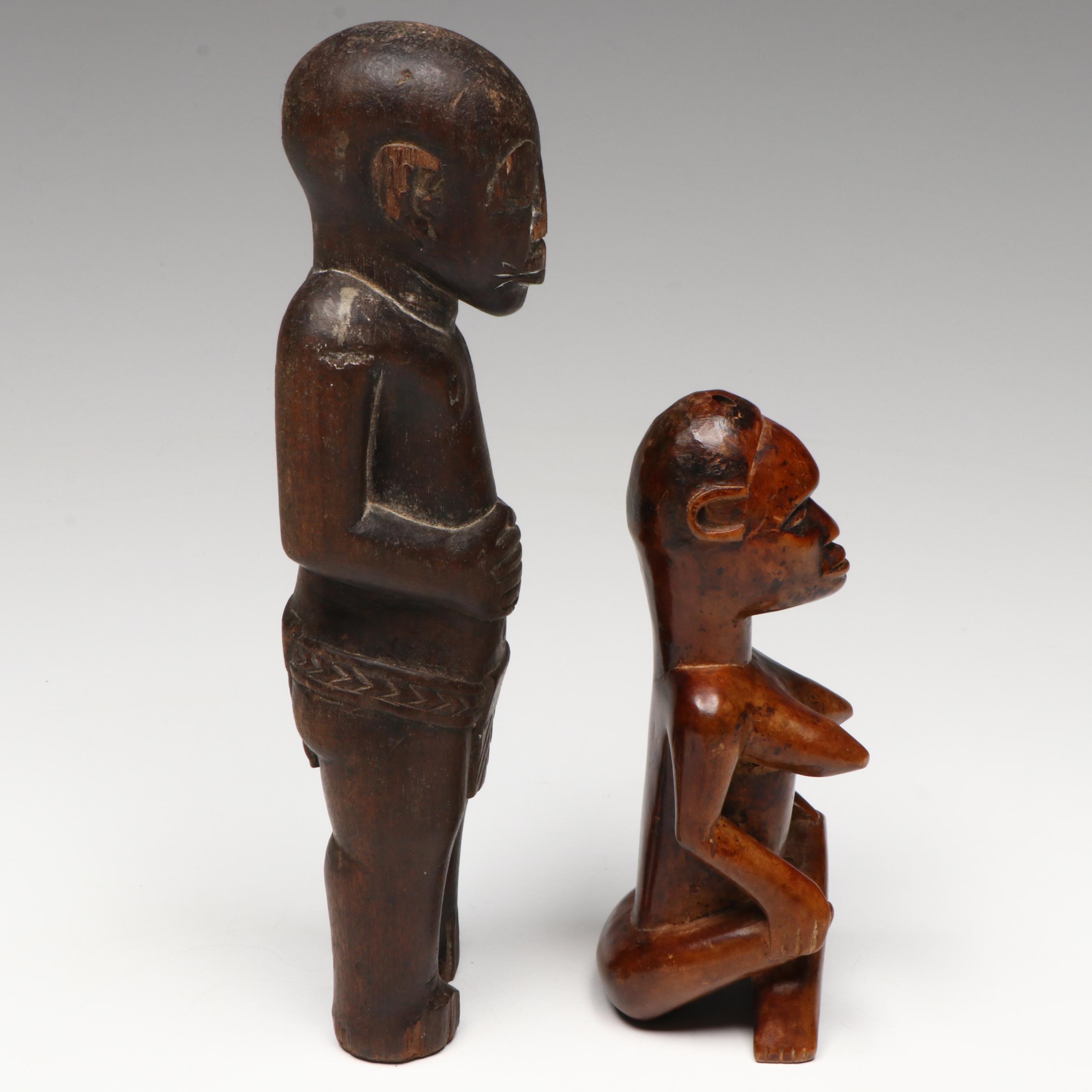 Antique/Vintage Congolese Bembe Figure, Luba "Kayase" Female Spirit Figure