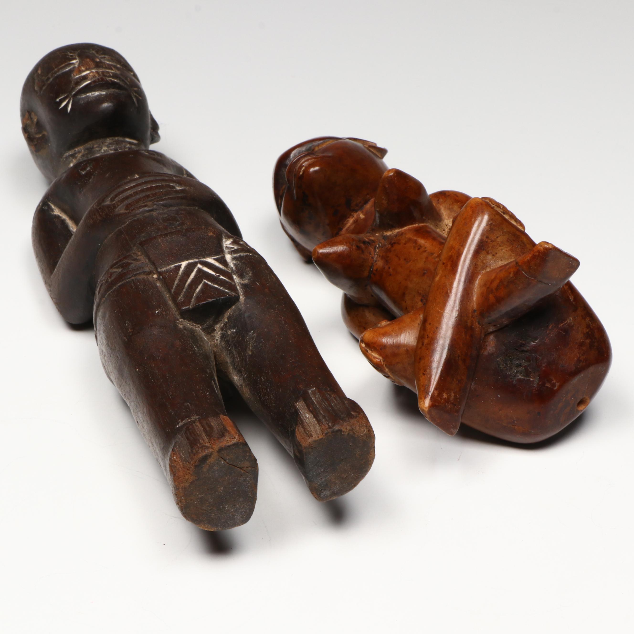 Antique/Vintage Congolese Bembe Figure, Luba "Kayase" Female Spirit Figure