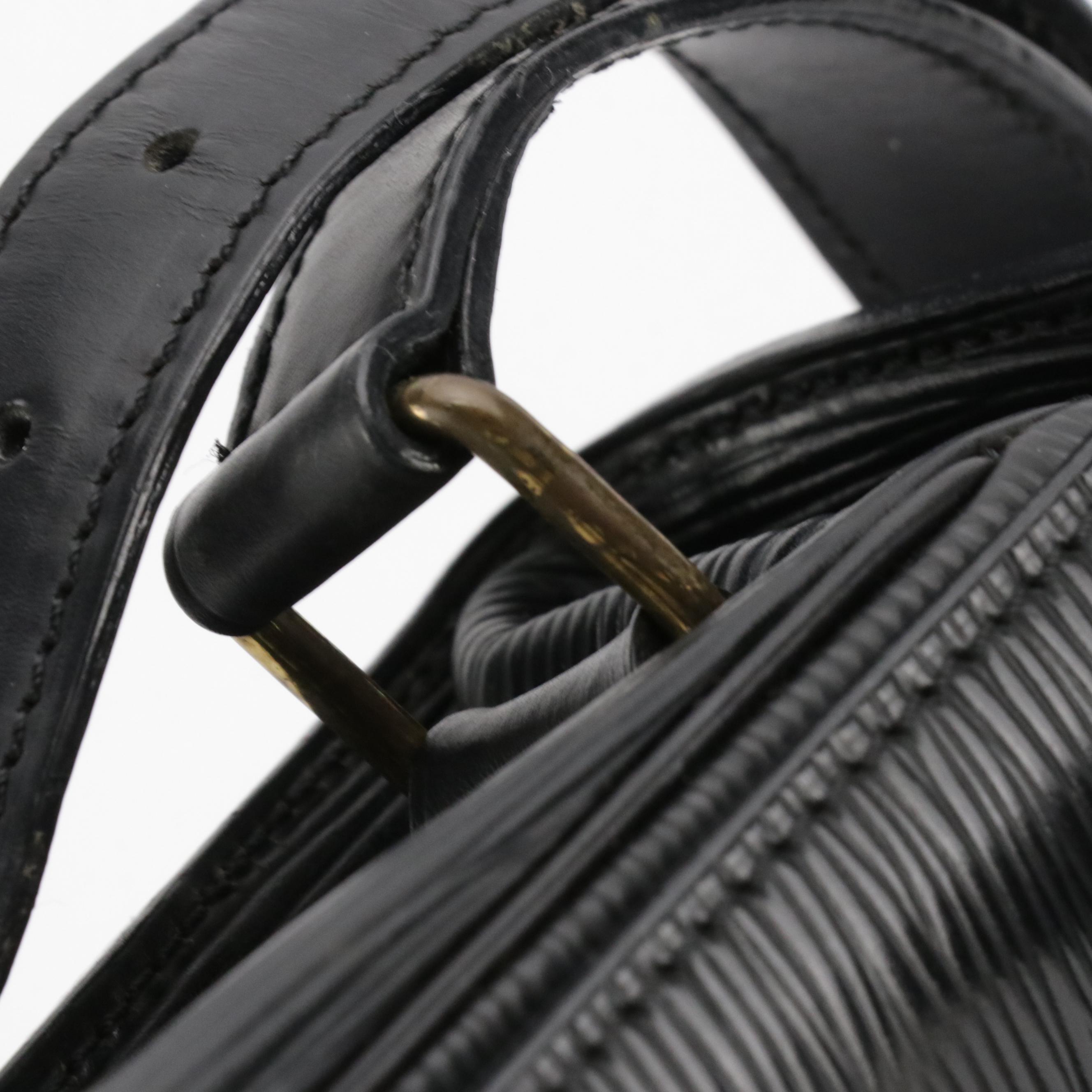 Louis Vuitton Cartouchière Shoulder Bag in Black Epi Leather