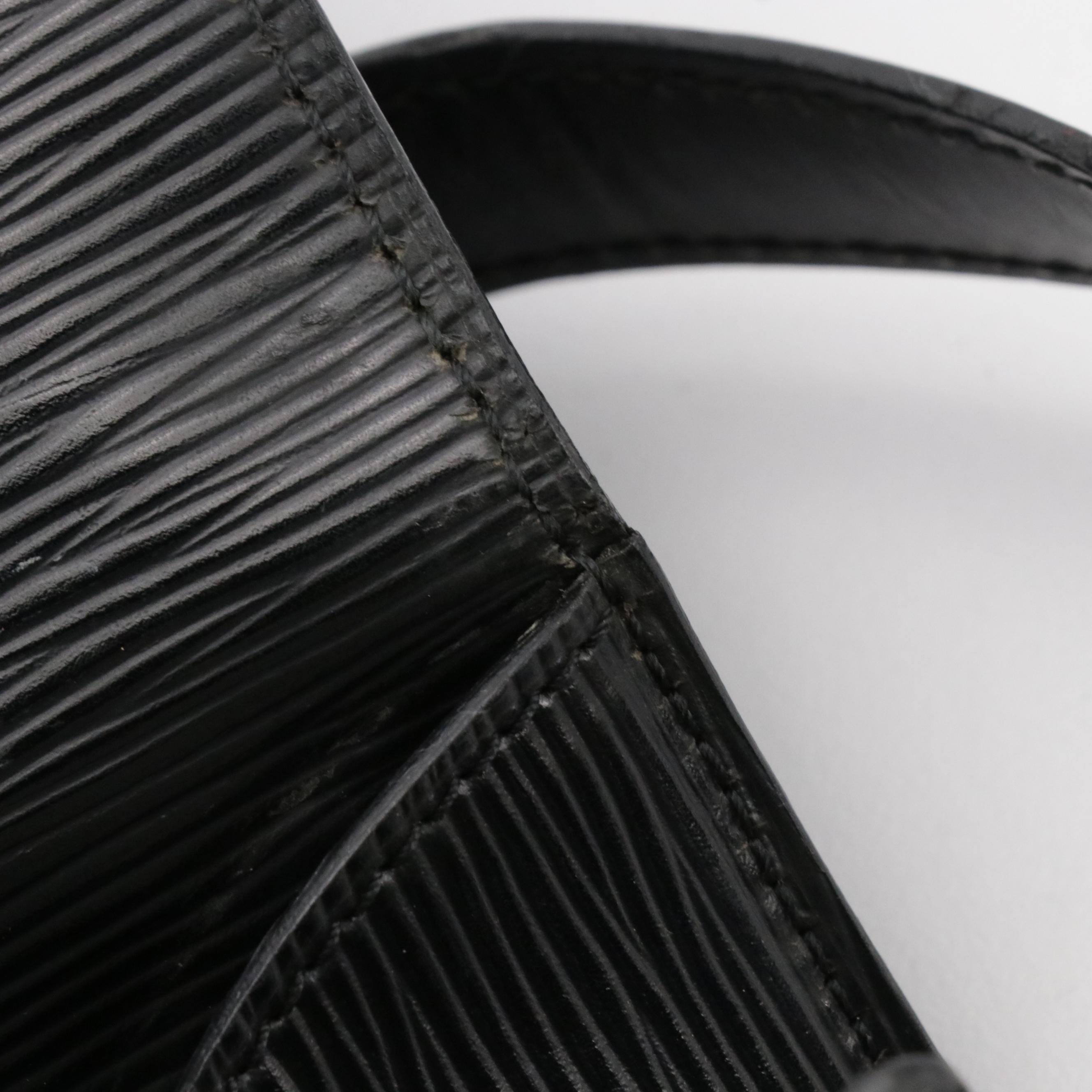 Louis Vuitton Cartouchière Shoulder Bag in Black Epi Leather