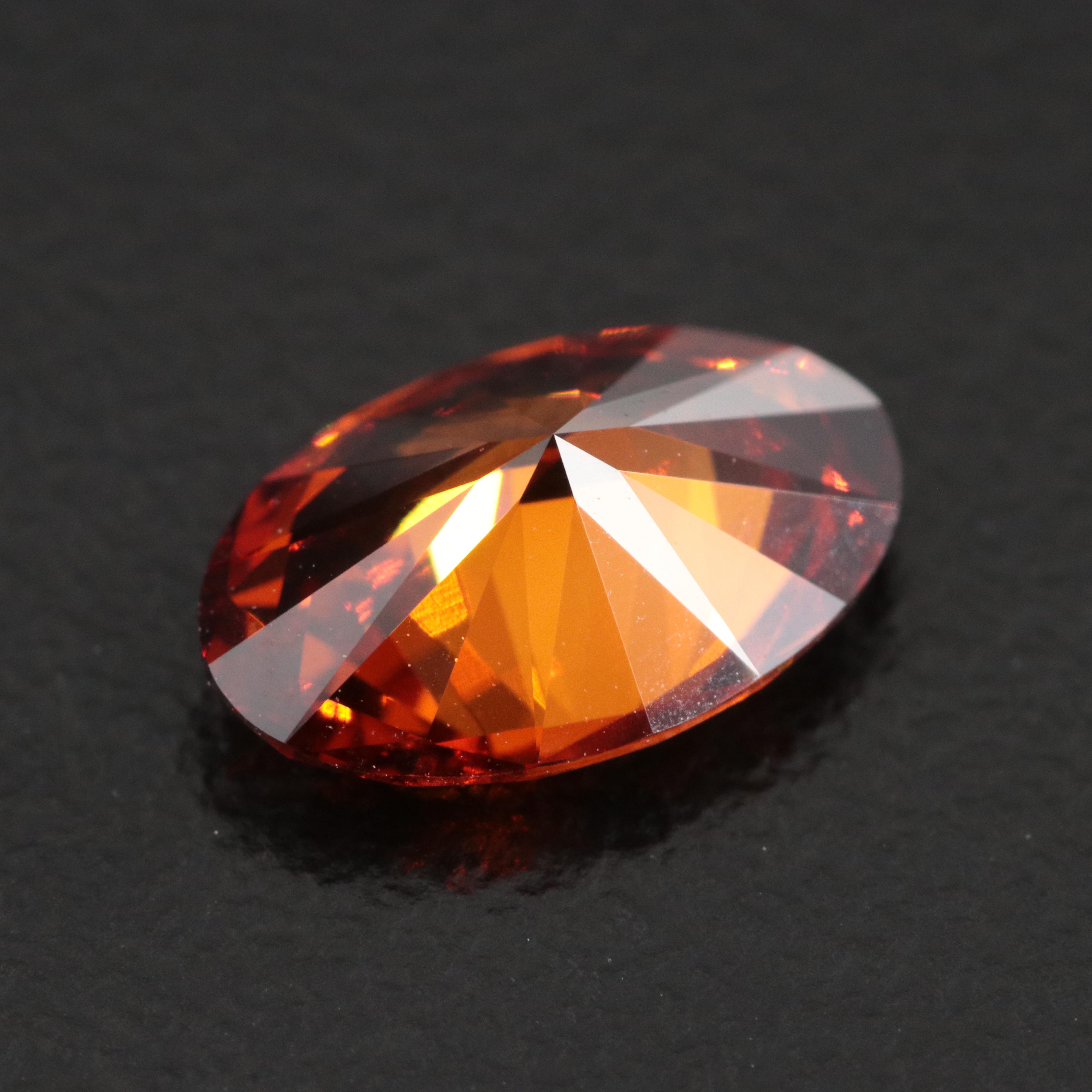 Loose 1.67 CT Fancy Vivid Orange Lab Grown Diamond with IGI Report