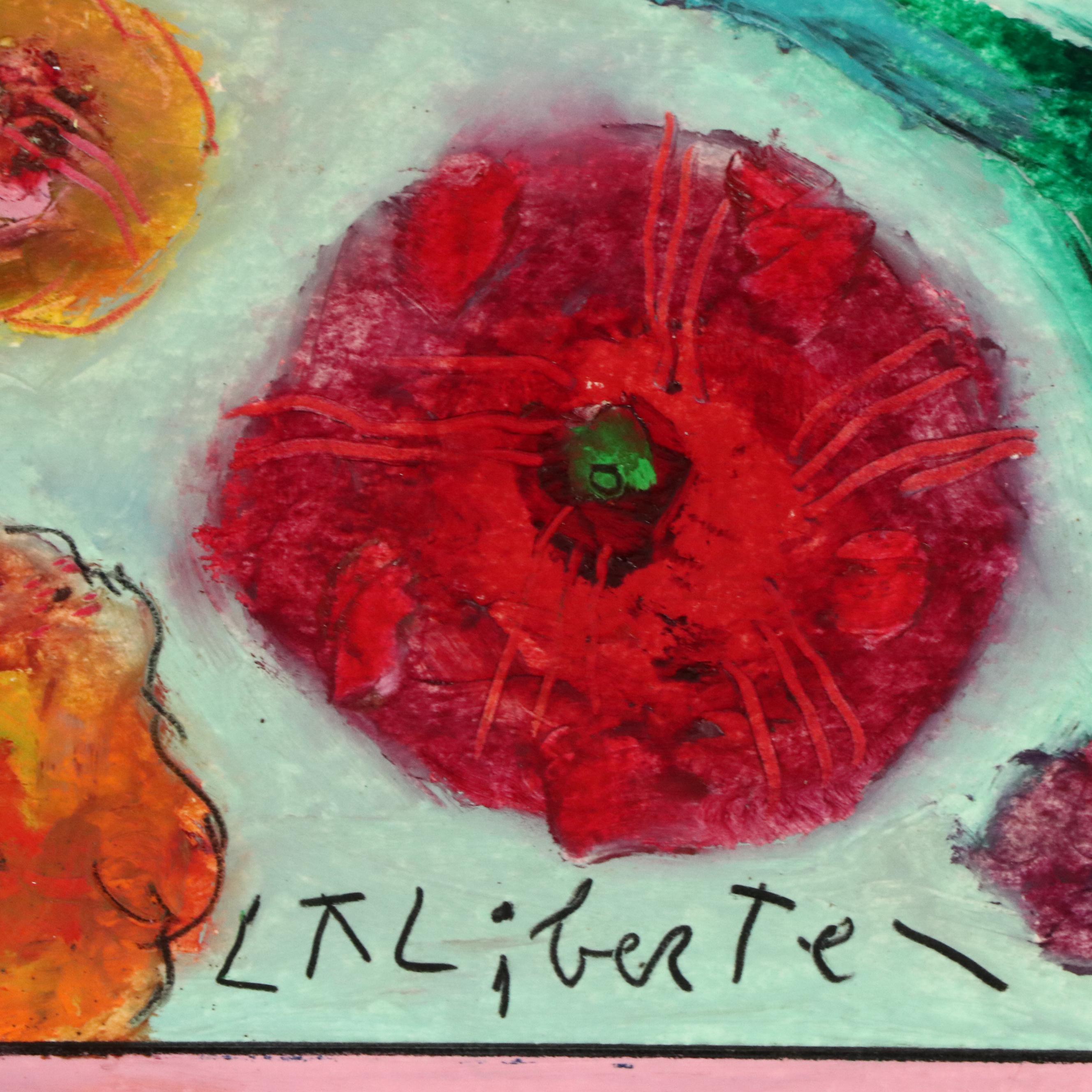 Norman Laliberté Oil Painting with Gold Leaf "First Summer of 2000," 2000