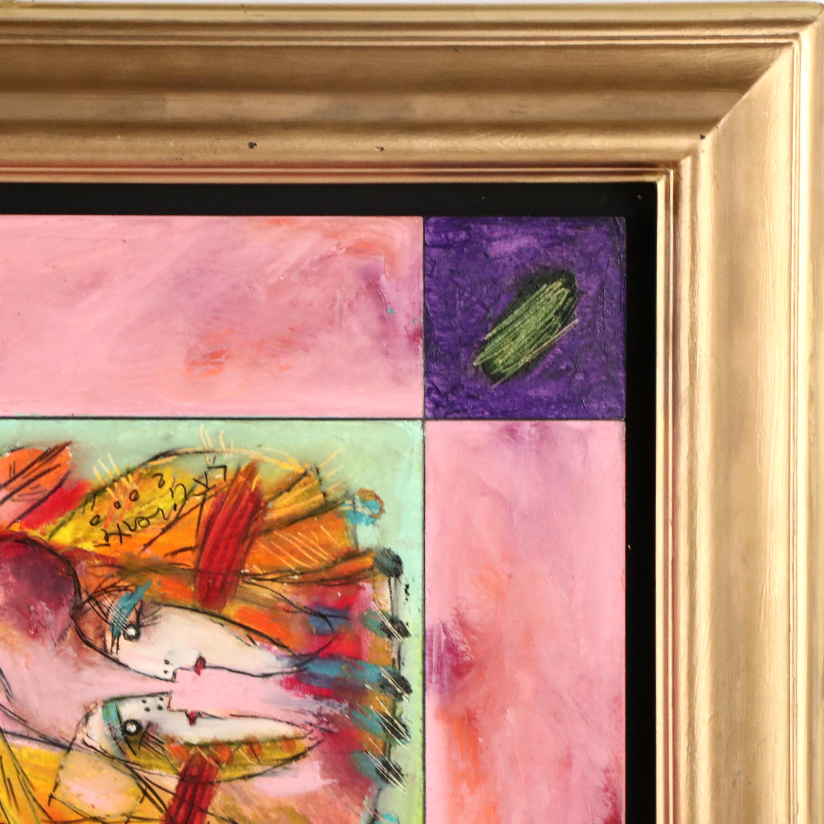 Norman Laliberté Oil Painting with Gold Leaf "First Summer of 2000," 2000