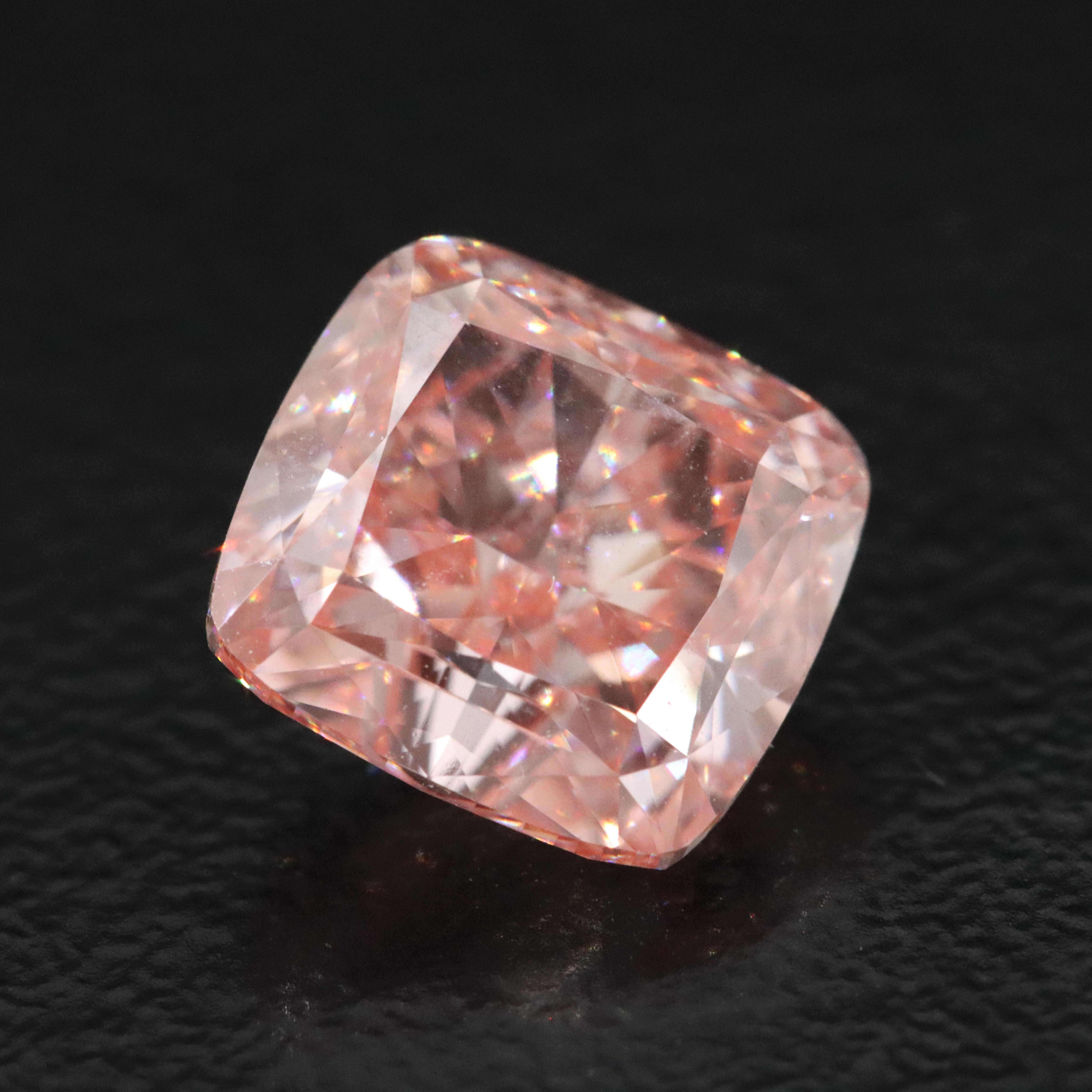 Loose 3.12 CT Lab Grown Fancy Pink Diamond with IGI Report