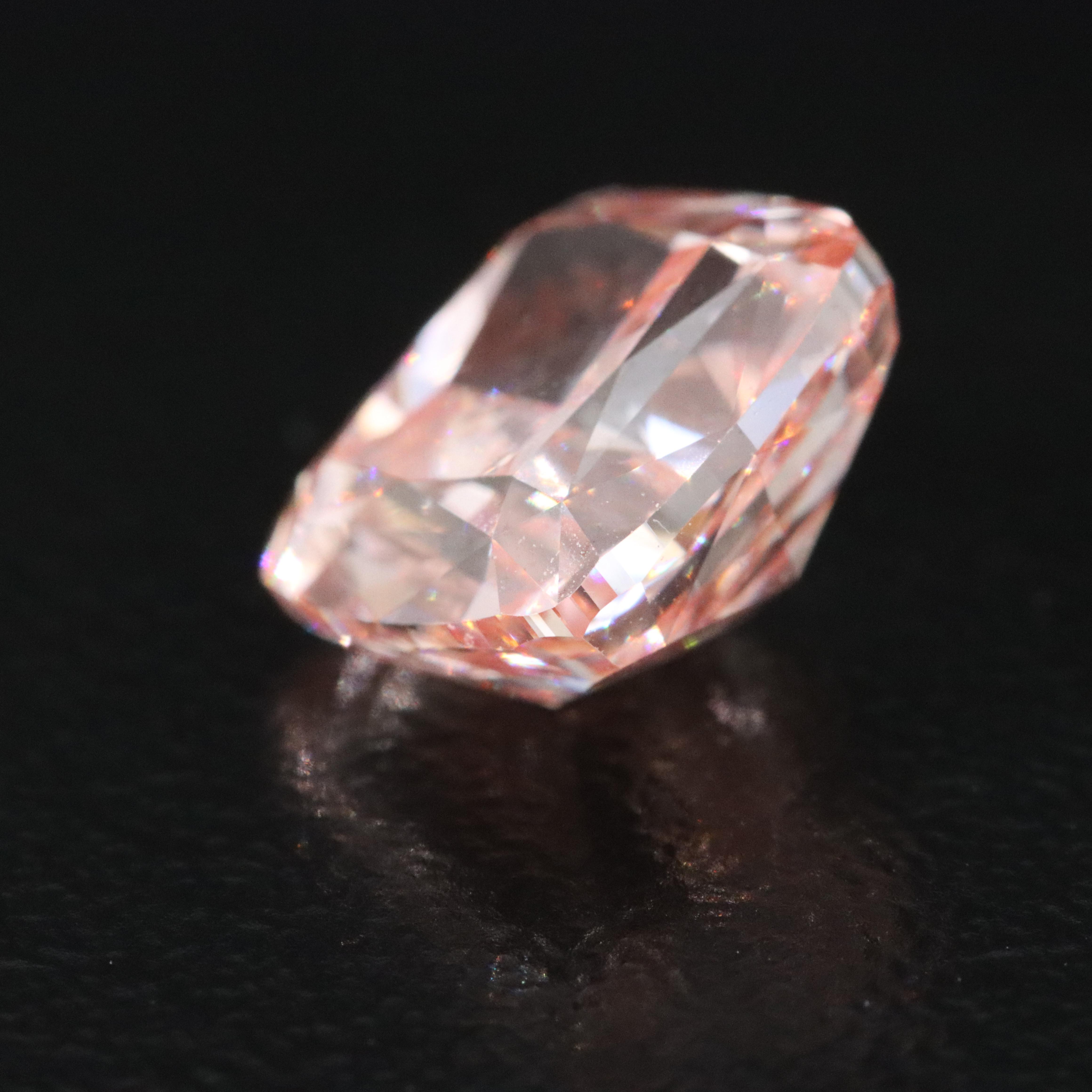Loose 3.12 CT Lab Grown Fancy Pink Diamond with IGI Report
