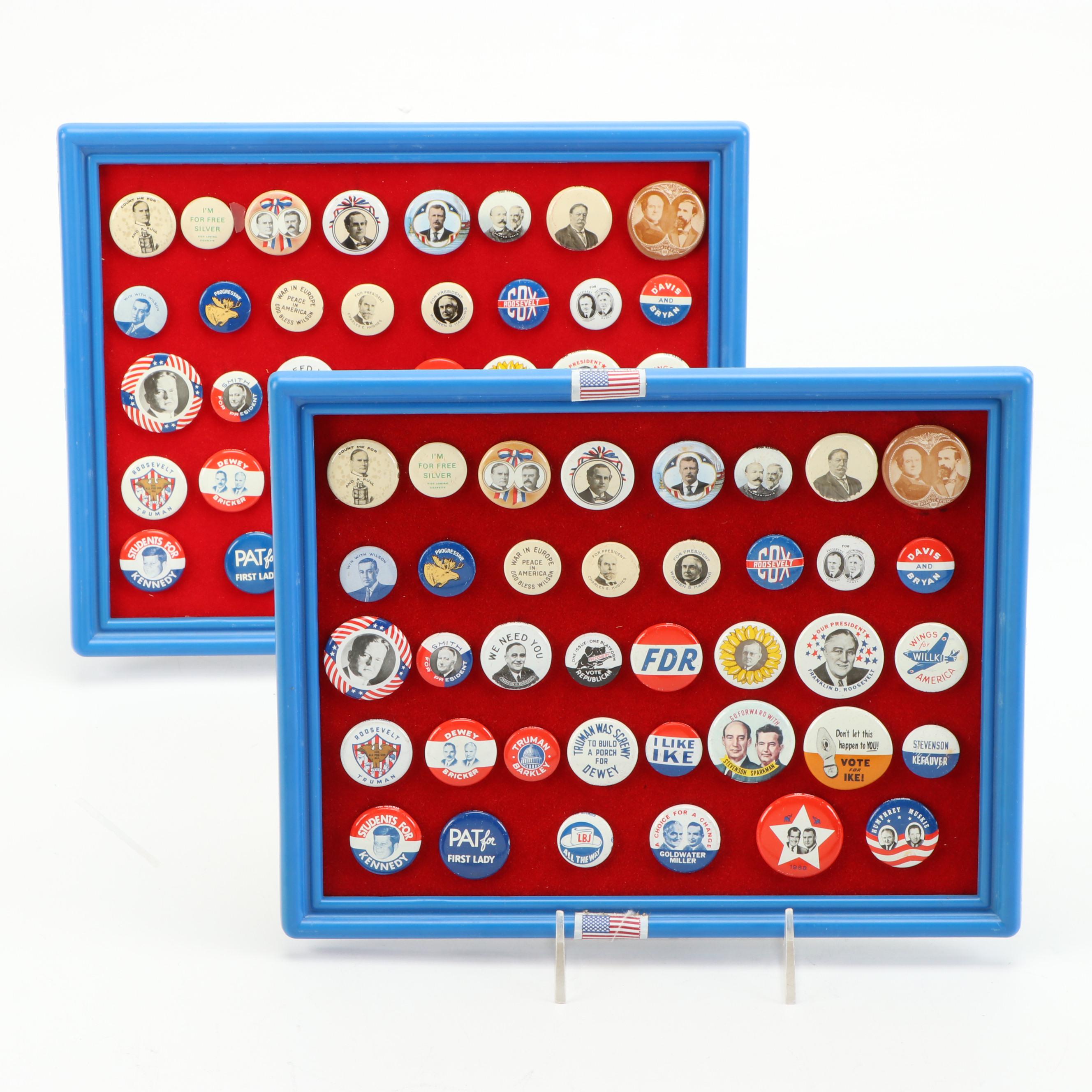 Presidential Political Campaign Reproduction Pinbacks