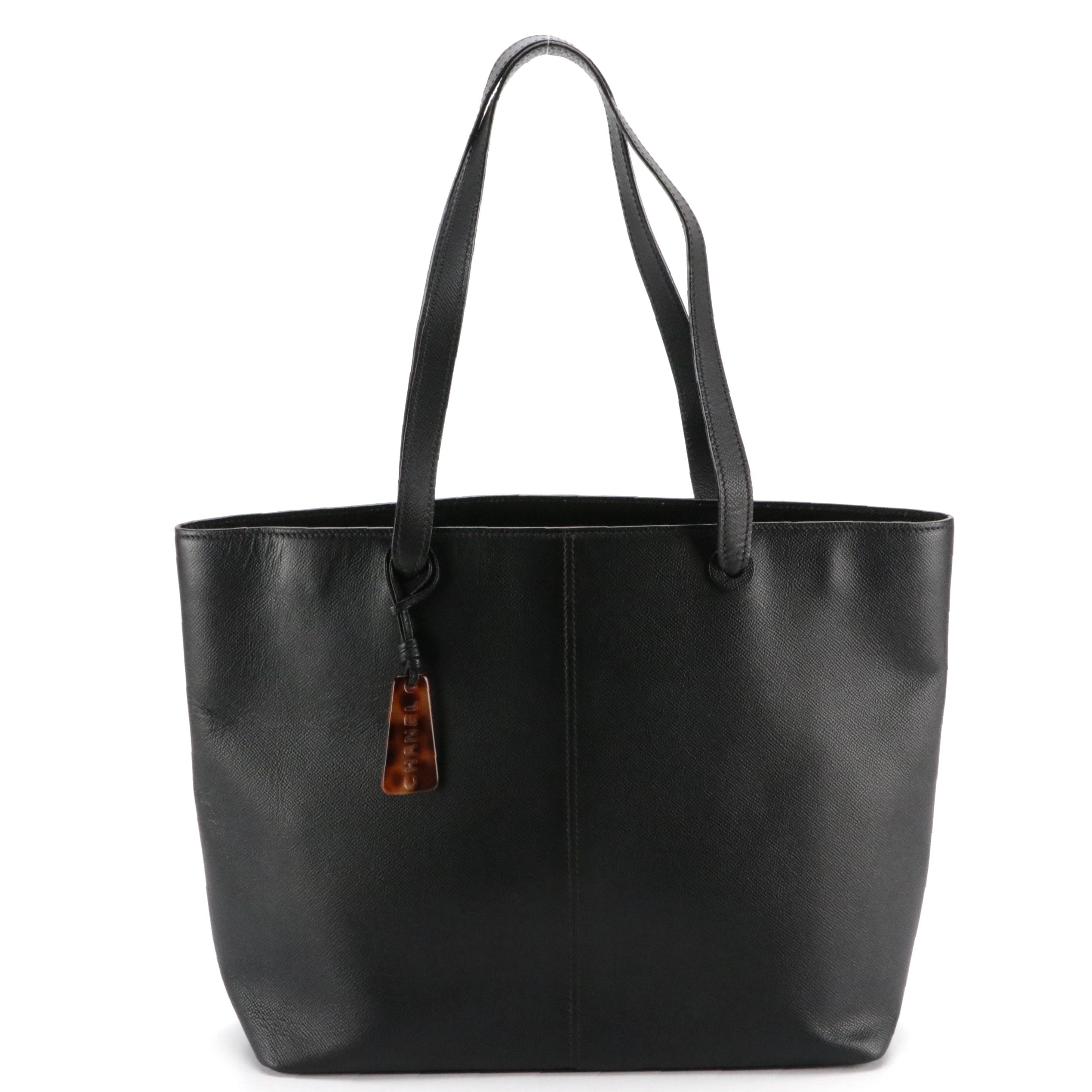 Chanel Black Caviar Leather Tote Bag