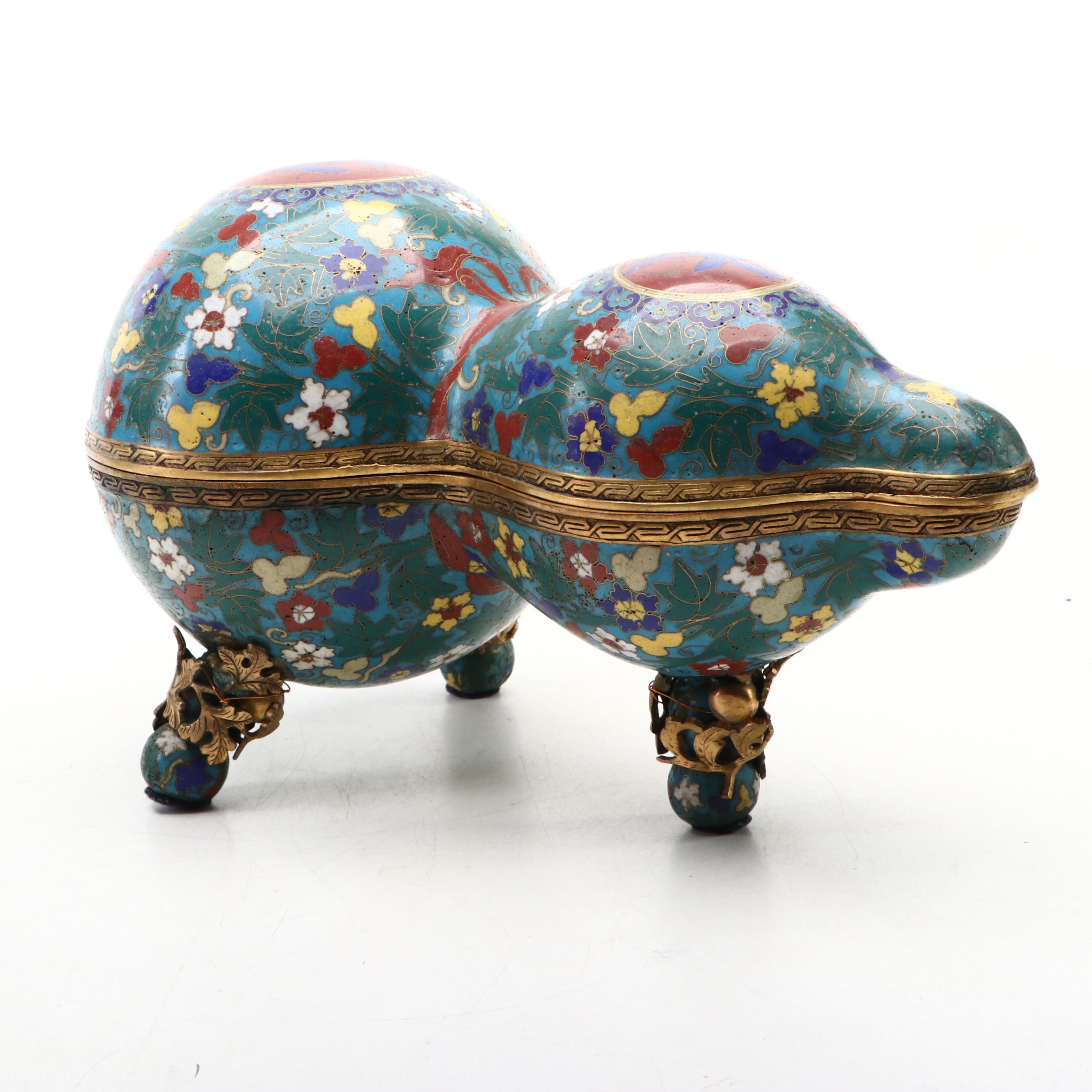 Chinese Cloisonné Enamel Lidded Box