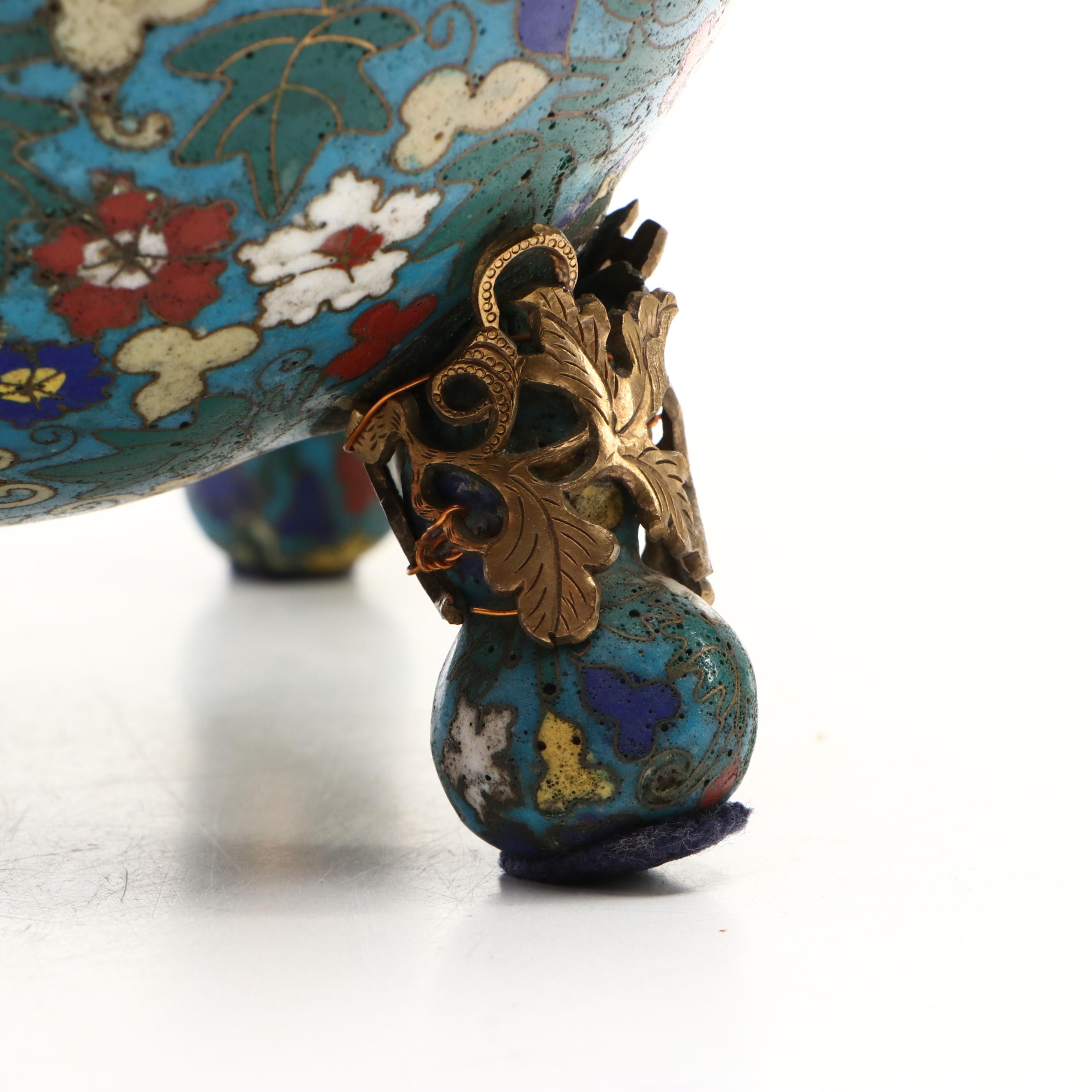 Chinese Cloisonné Enamel Lidded Box