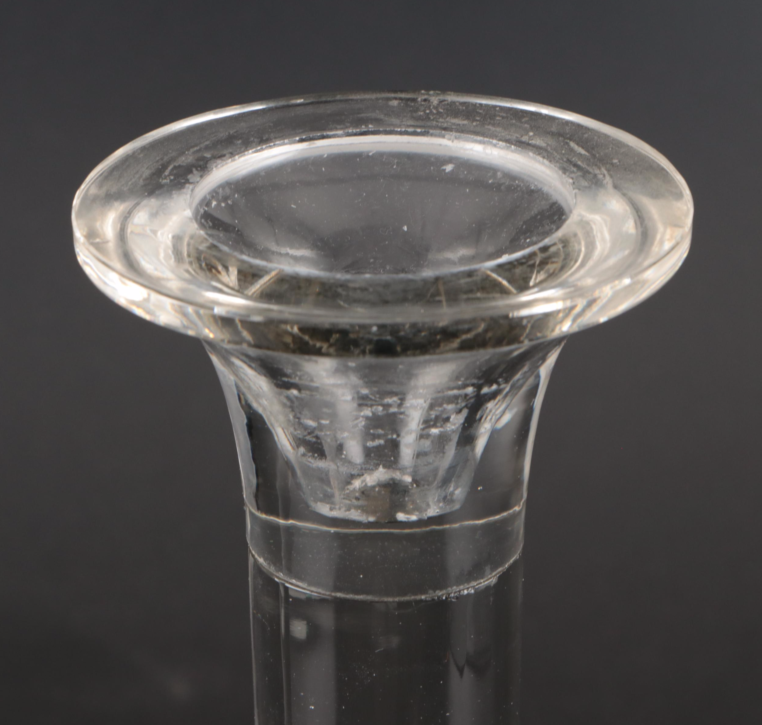 Solid Crystal Pillar Candle Holders