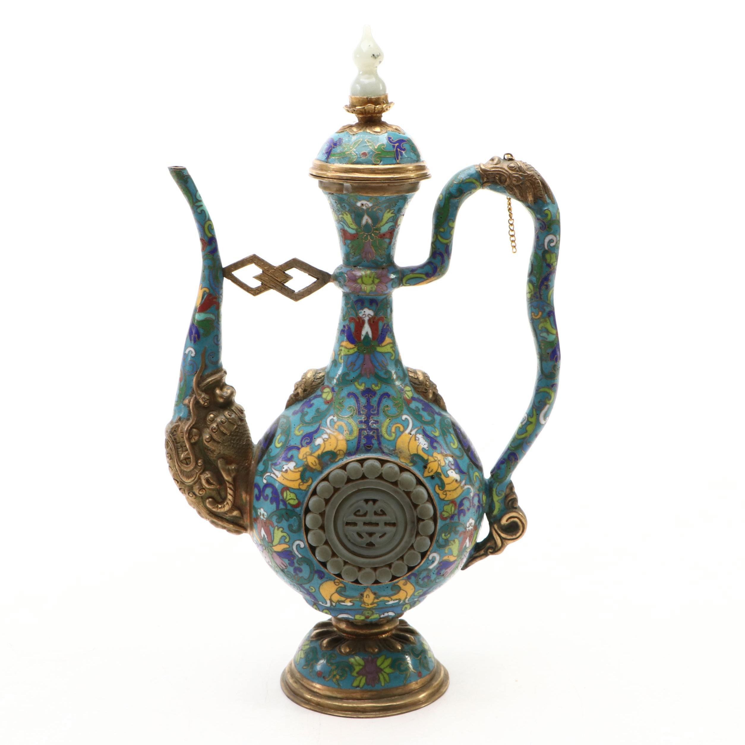 Chinese Cloisonné Enamel Ewer