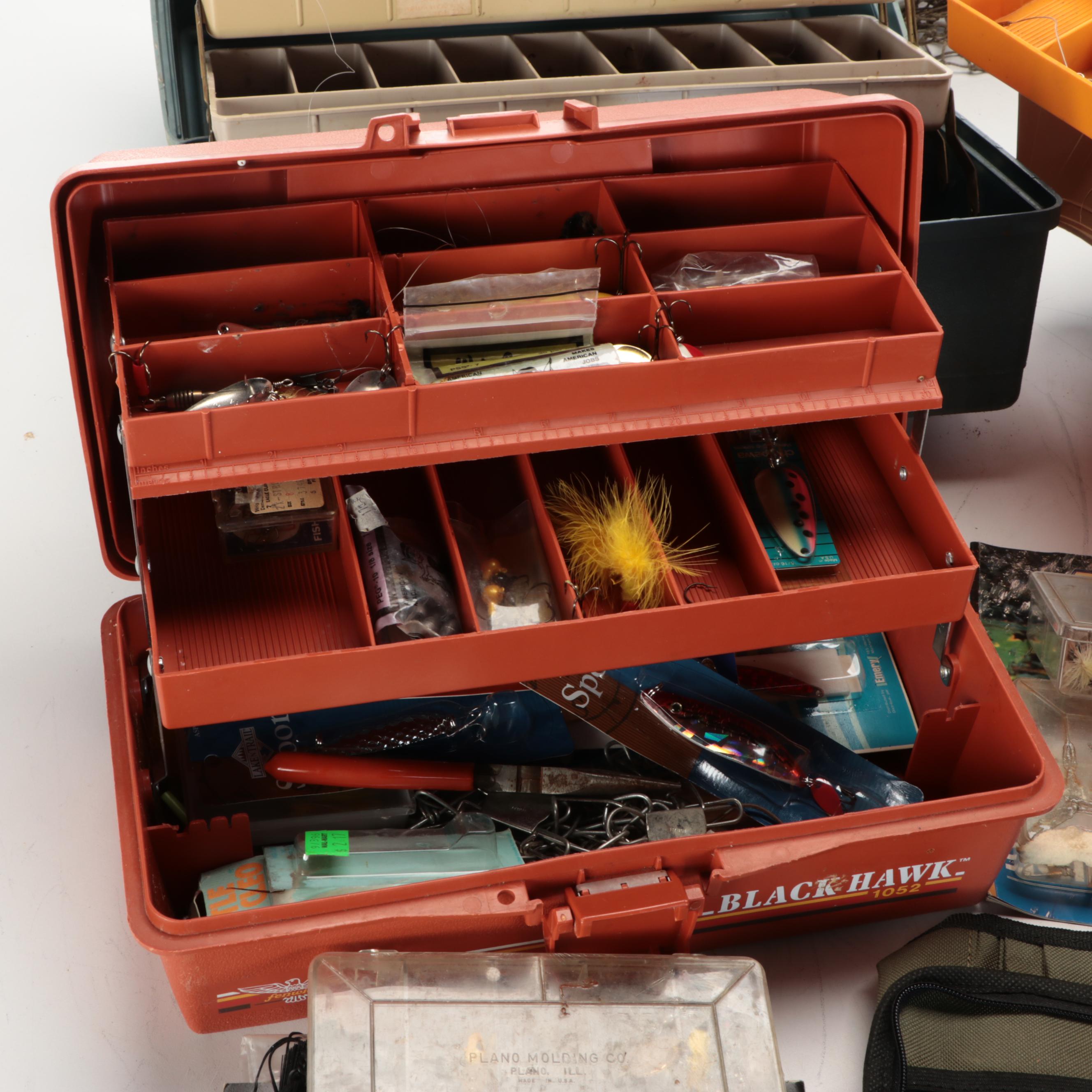 Tackle Boxes, Lures, Spinners, and More Fishing Gear