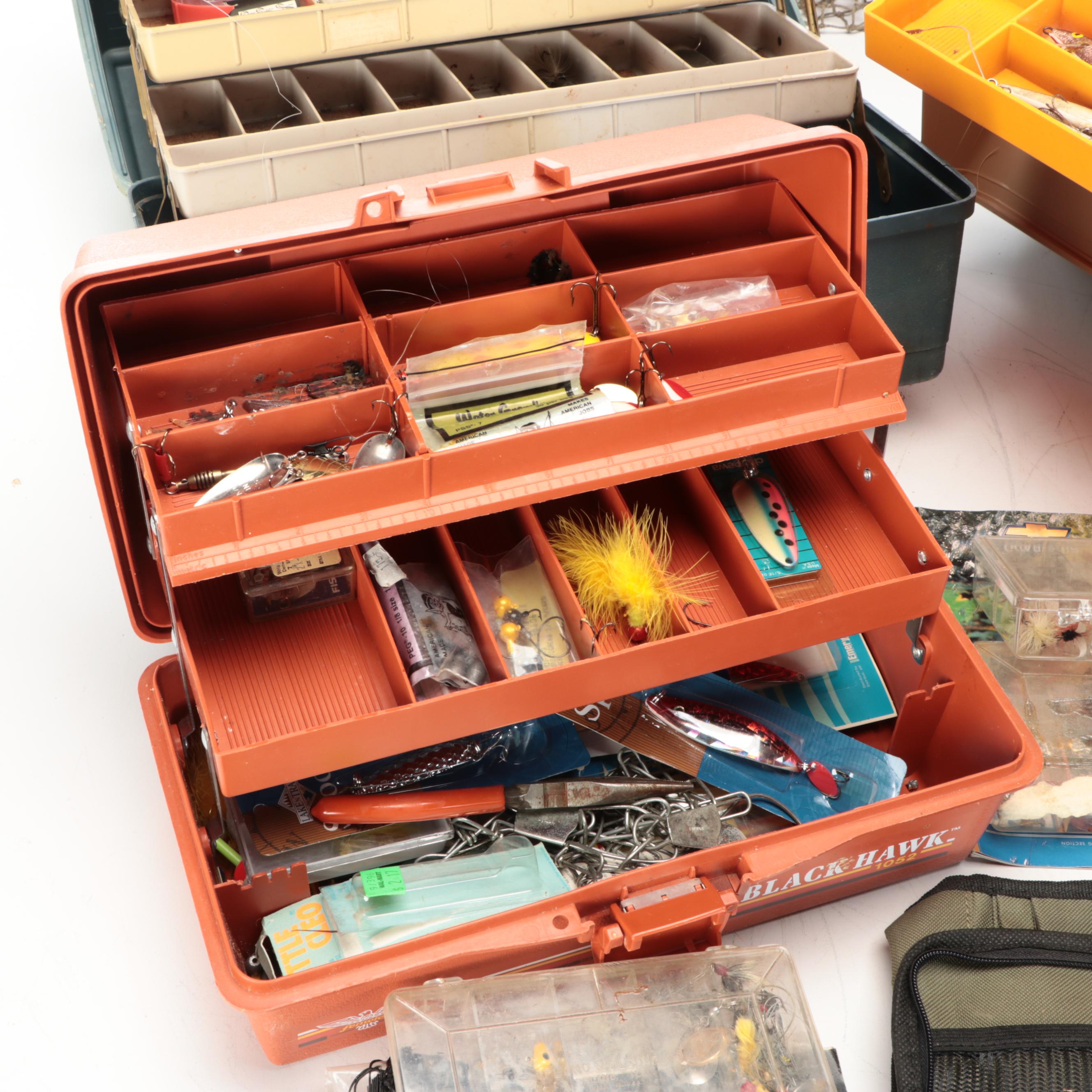 Tackle Boxes, Lures, Spinners, and More Fishing Gear