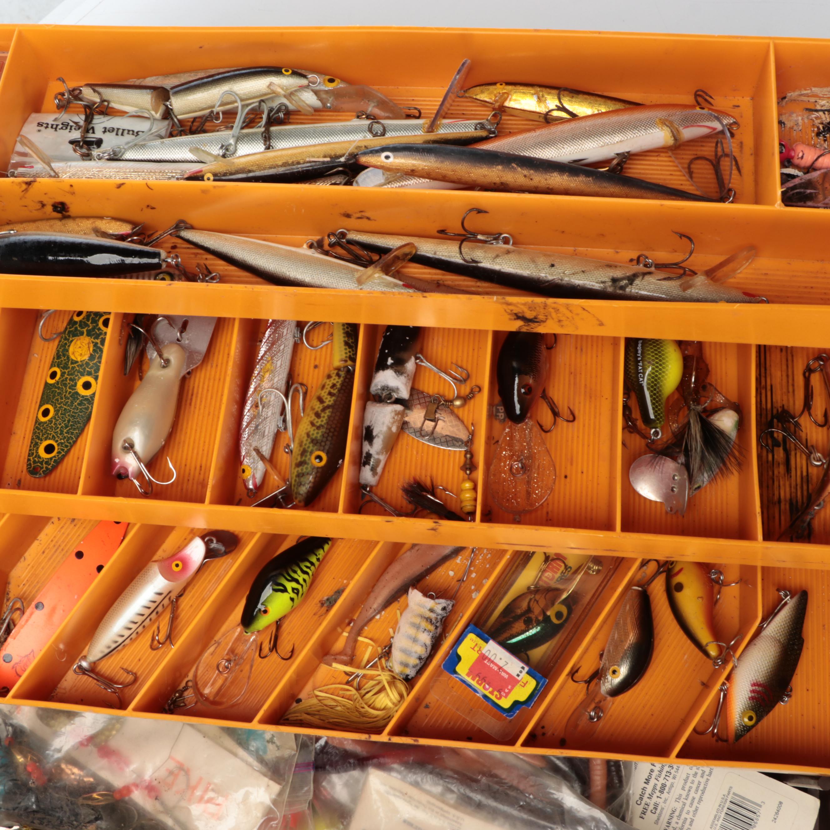 Tackle Boxes, Lures, Spinners, and More Fishing Gear