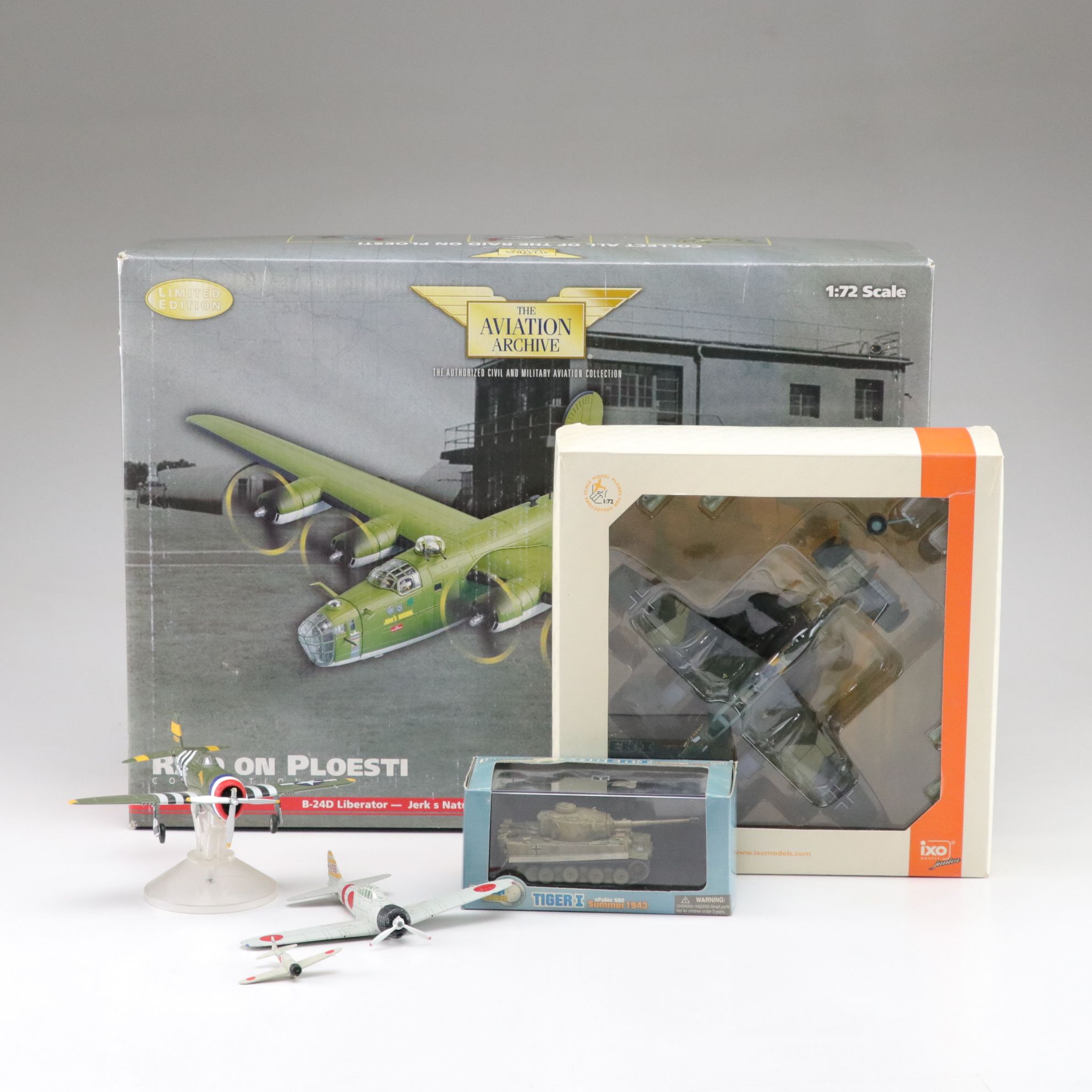 Military Aircraft Figurines Including B-24D "Liberator" & More