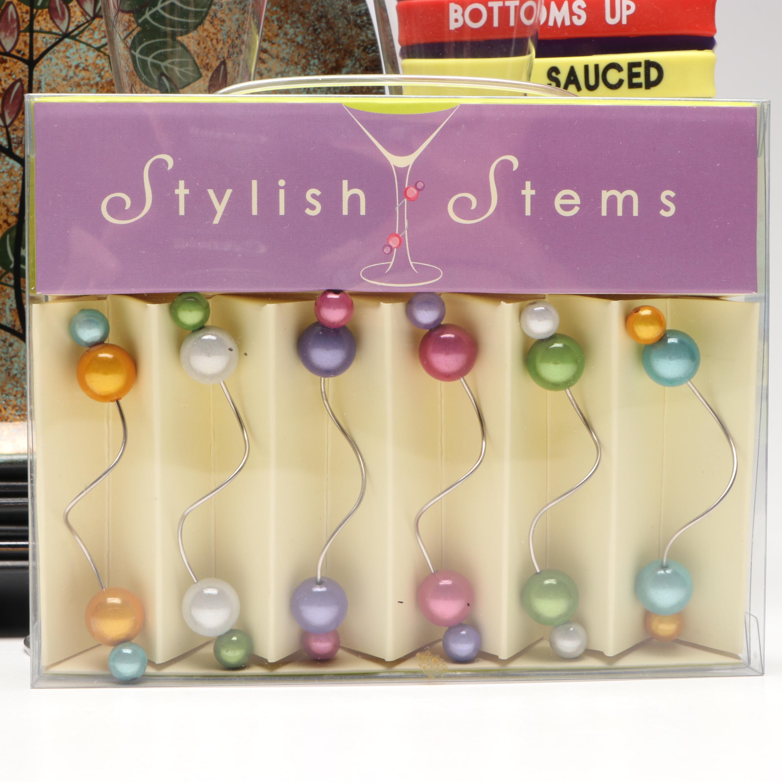 Danish Design Romanian Made Glass Champagne Flutes and Other Party Table Ware