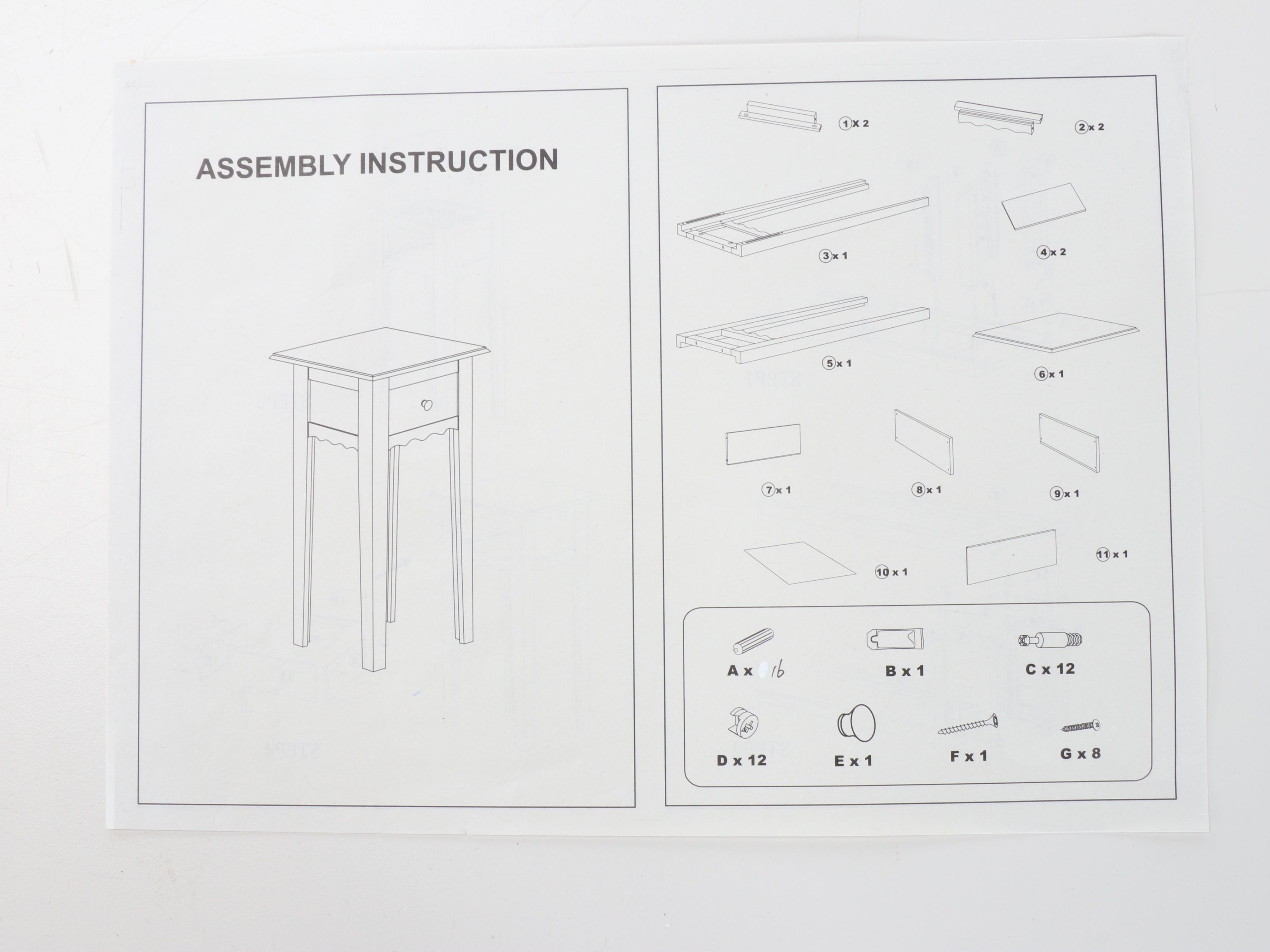 Contemporary Blue Wooden Nightstand Pair