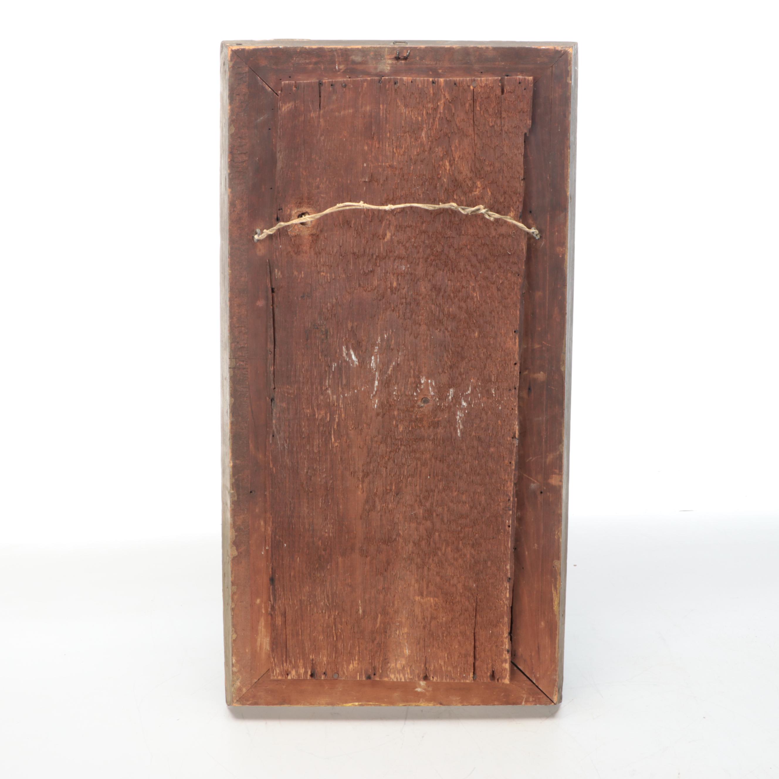 American Empire Giltwood Balustrade Wall Mirror, Early to Mid-19th Century