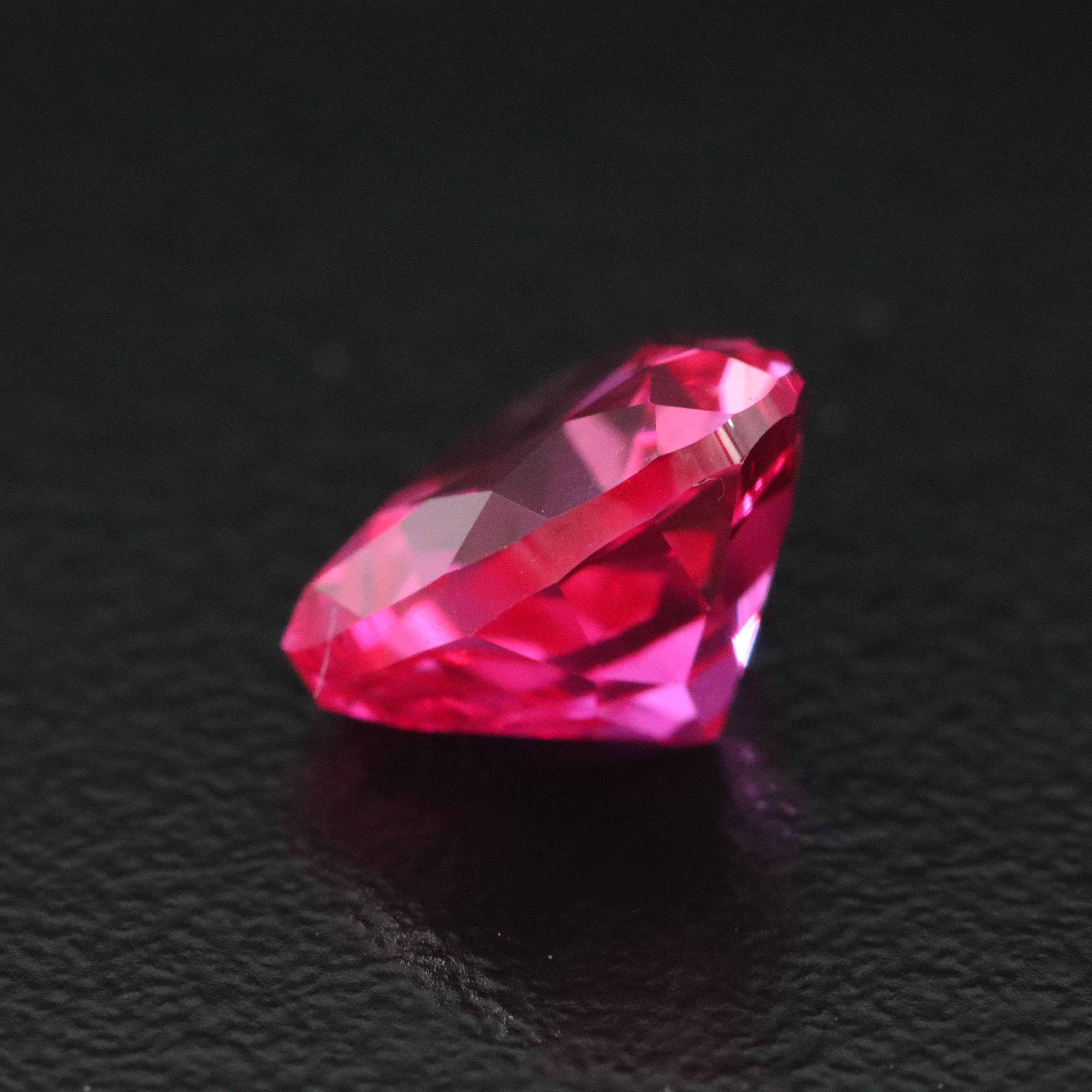 Loose 4.87 CT Lab Grown Pink Sapphire