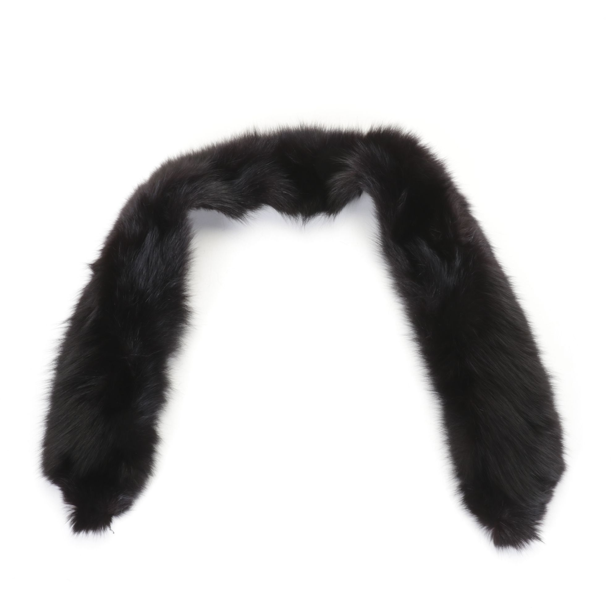 Black Fox Fur and Mink Fur Scarf Collars