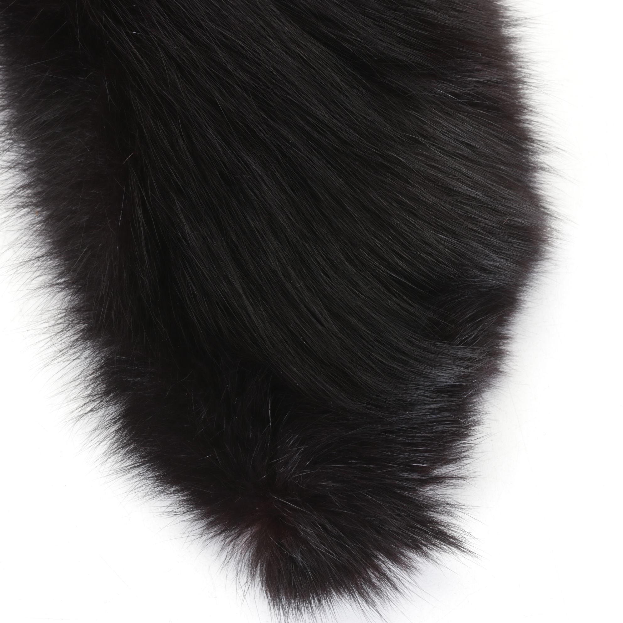 Black Fox Fur and Mink Fur Scarf Collars
