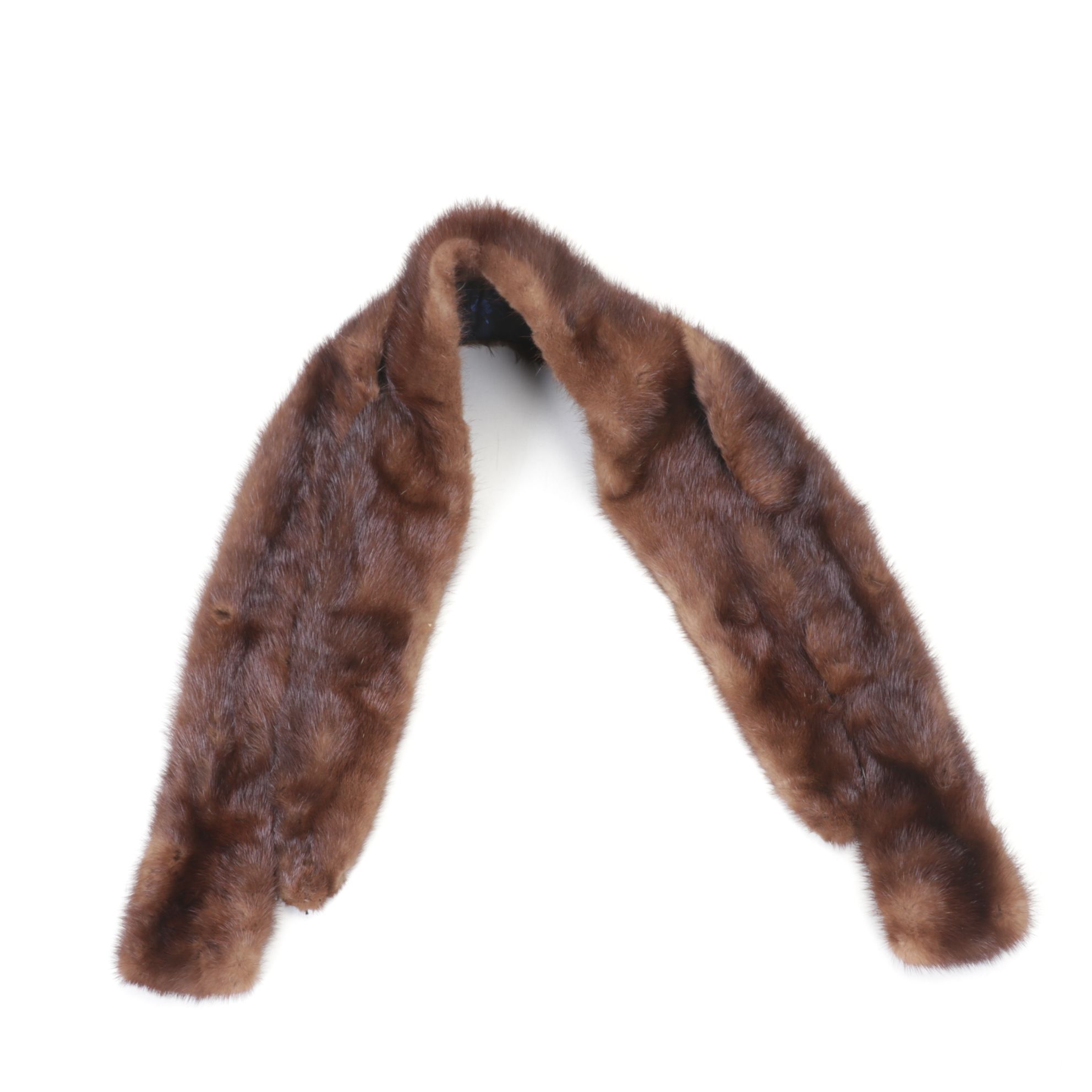 Black Fox Fur and Mink Fur Scarf Collars