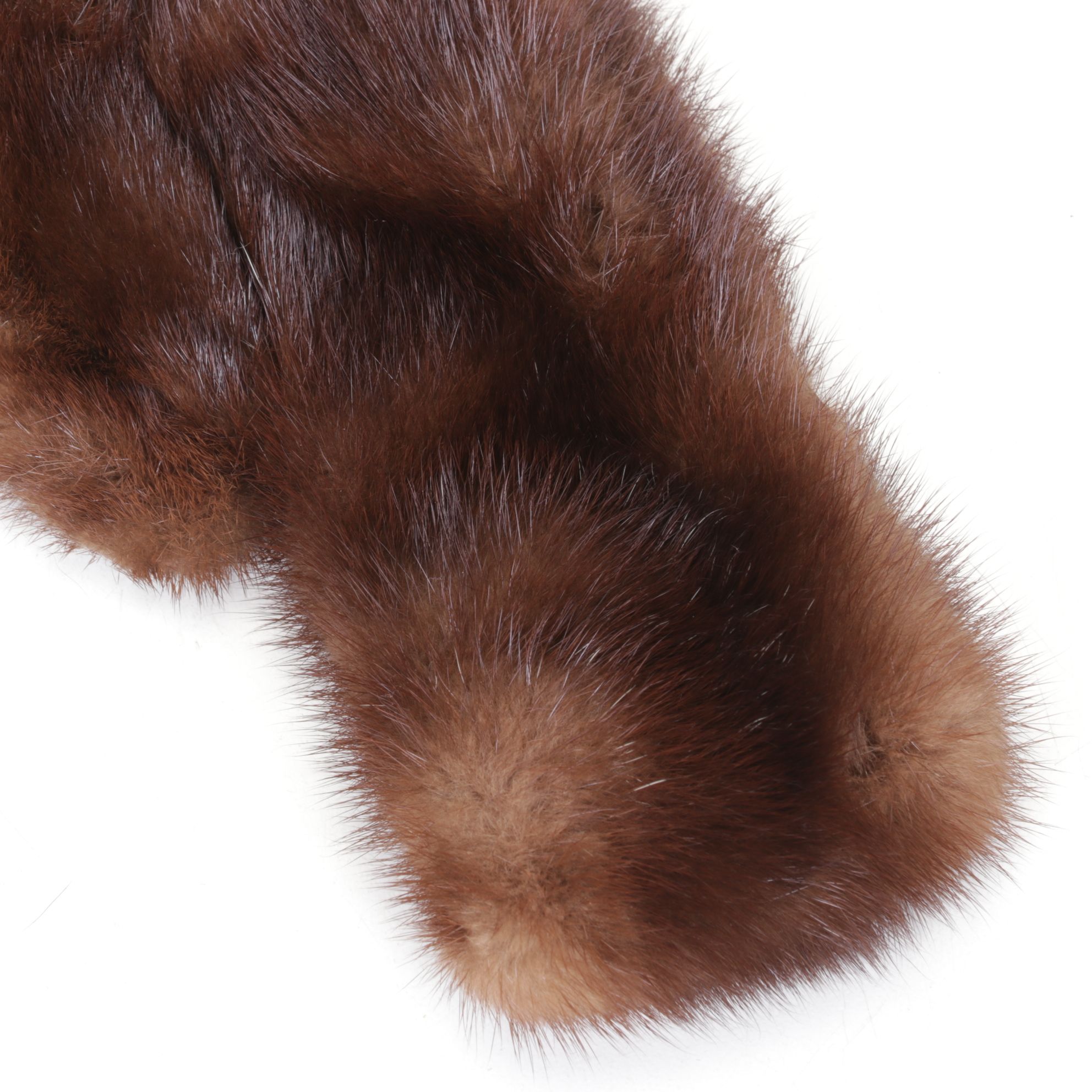 Black Fox Fur and Mink Fur Scarf Collars